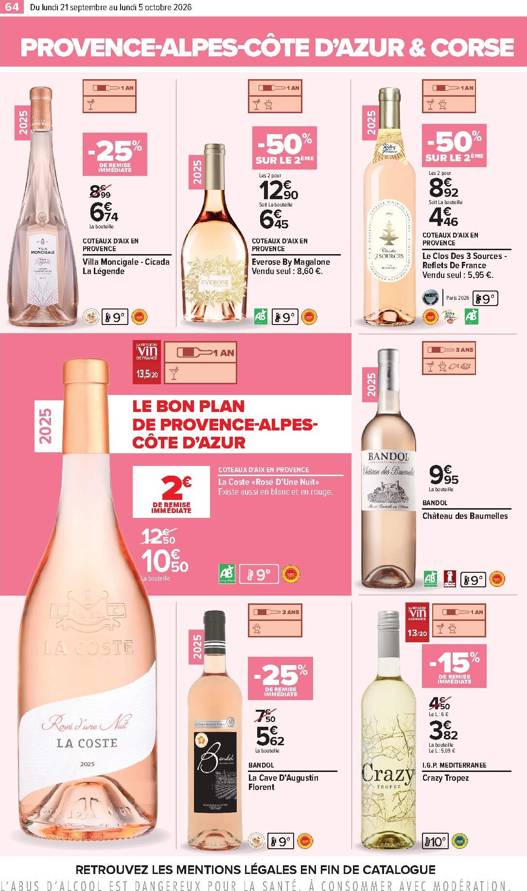 carrefour - Flyer Carrefour - Foire aux vins pour la semaine prochaine du du lundi 21/09/2026 au du lundi 05/10/2026 - page: 64
