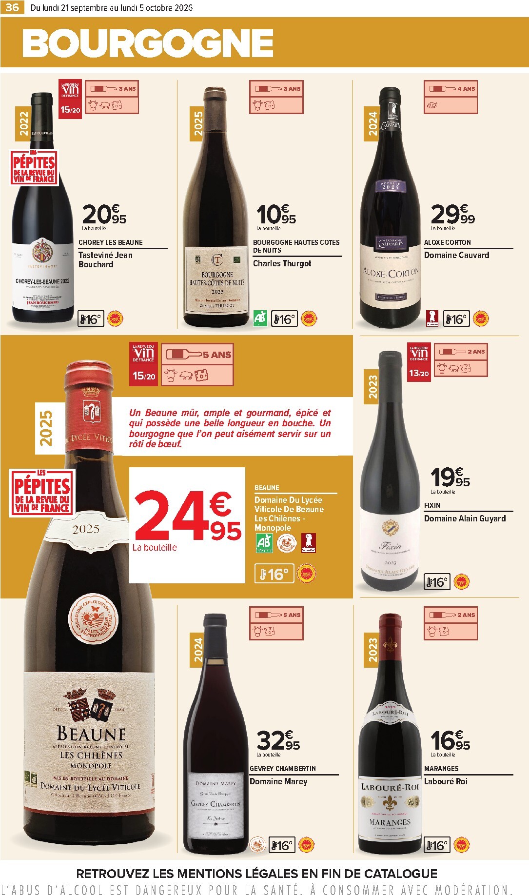 carrefour - Flyer Carrefour - Foire aux vins pour la semaine prochaine du du lundi 21/09/2026 au du lundi 05/10/2026 - page: 36