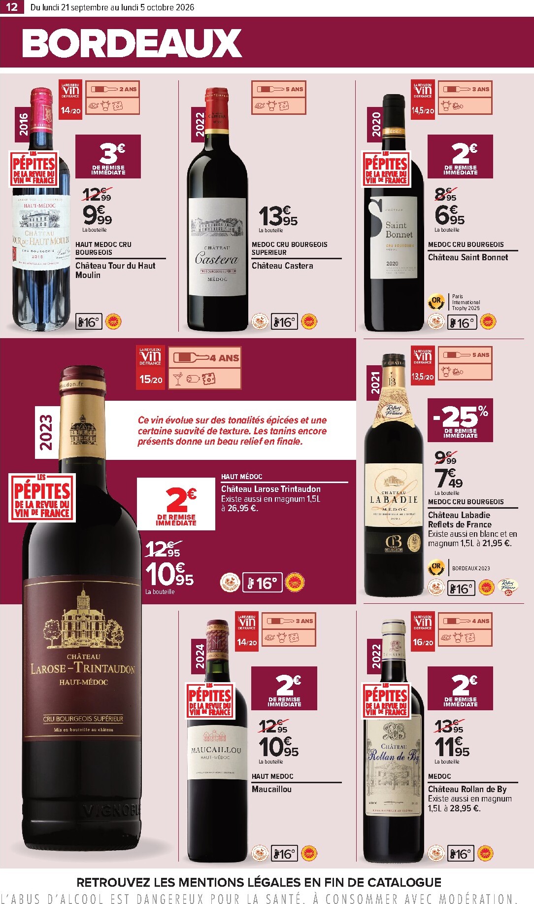 carrefour - Flyer Carrefour - Foire aux vins pour la semaine prochaine du du lundi 21/09/2026 au du lundi 05/10/2026 - page: 12