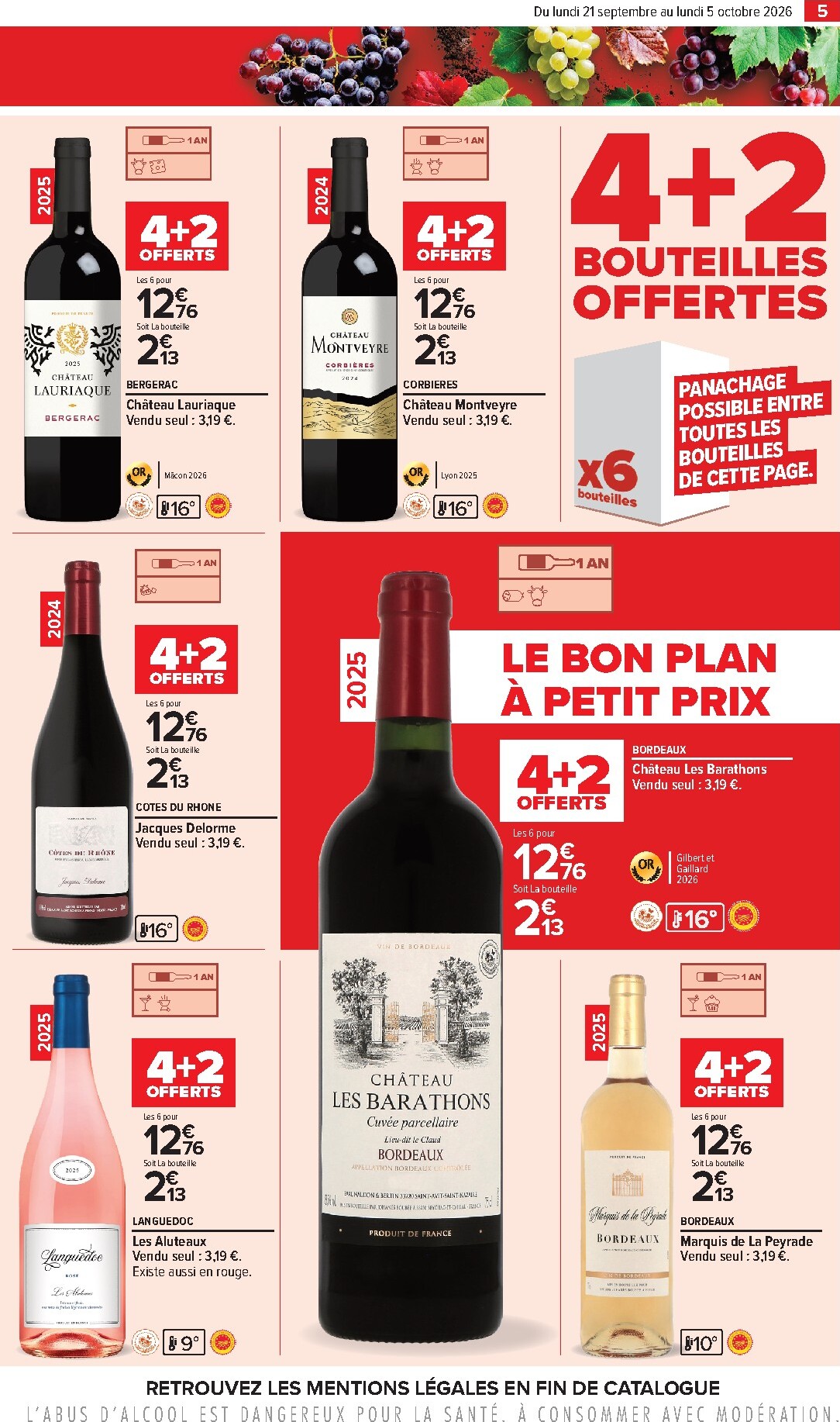 carrefour - Flyer Carrefour - Foire aux vins pour la semaine prochaine du du lundi 21/09/2026 au du lundi 05/10/2026 - page: 5