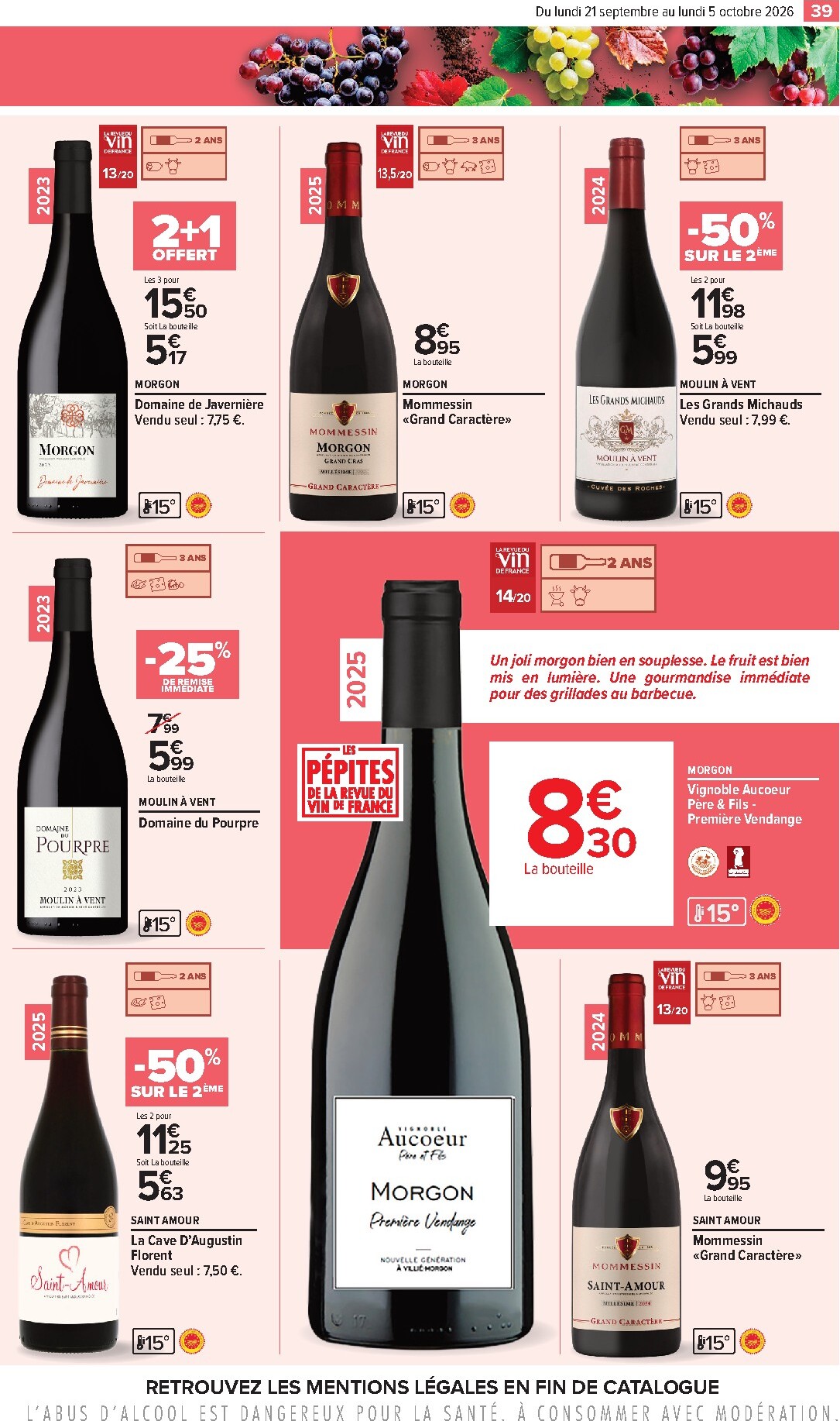 carrefour - Flyer Carrefour - Foire aux vins pour la semaine prochaine du du lundi 21/09/2026 au du lundi 05/10/2026 - page: 39
