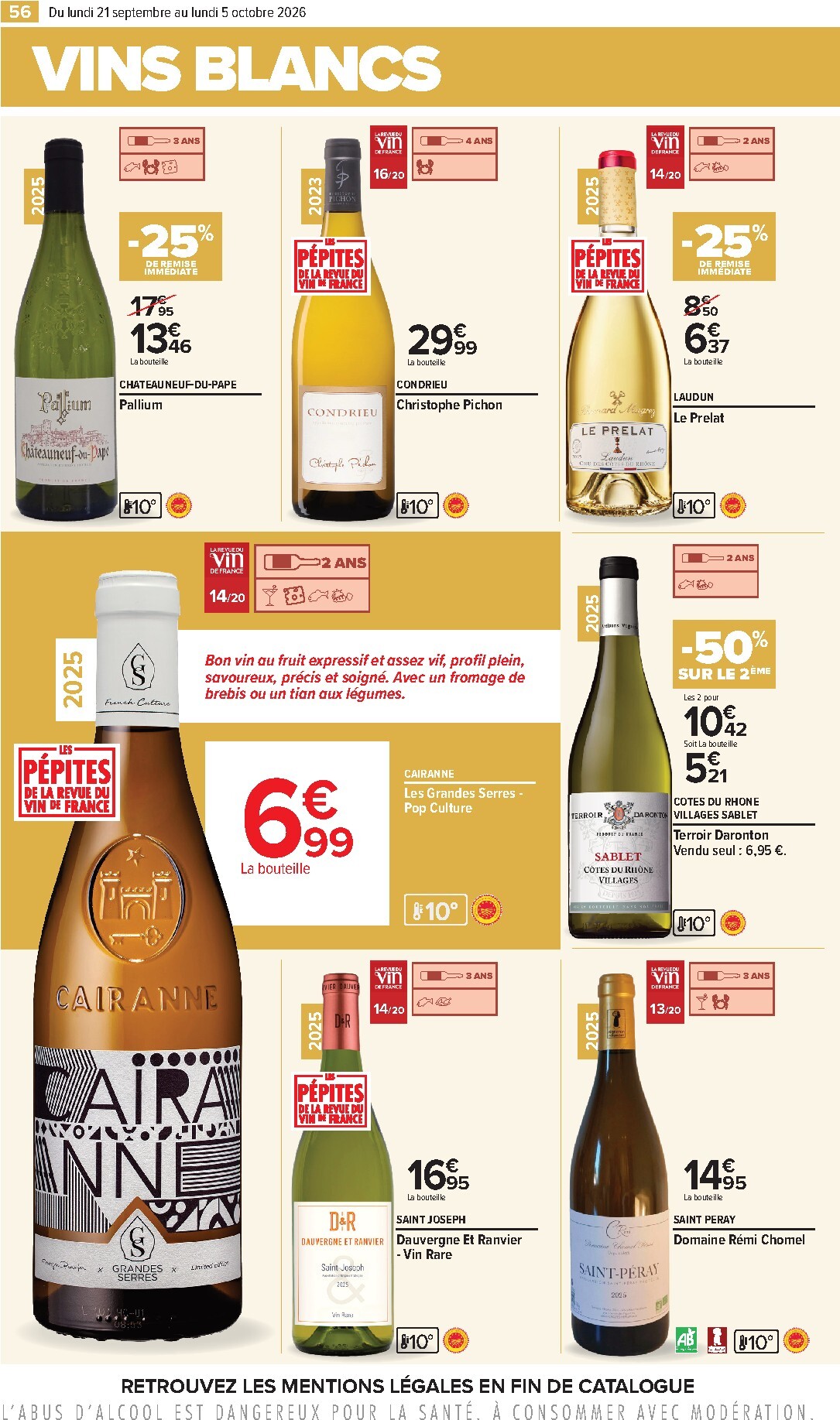 carrefour - Flyer Carrefour - Foire aux vins pour la semaine prochaine du du lundi 21/09/2026 au du lundi 05/10/2026 - page: 56
