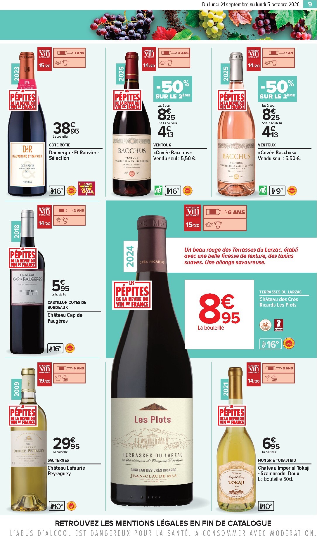 carrefour - Flyer Carrefour - Foire aux vins pour la semaine prochaine du du lundi 21/09/2026 au du lundi 05/10/2026 - page: 9
