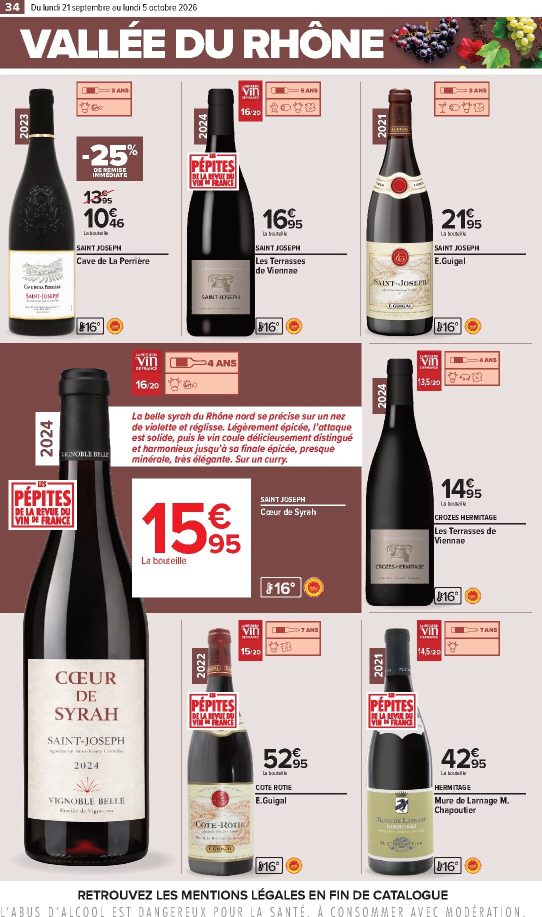 carrefour - Flyer Carrefour - Foire aux vins pour la semaine prochaine du du lundi 21/09/2026 au du lundi 05/10/2026 - page: 34