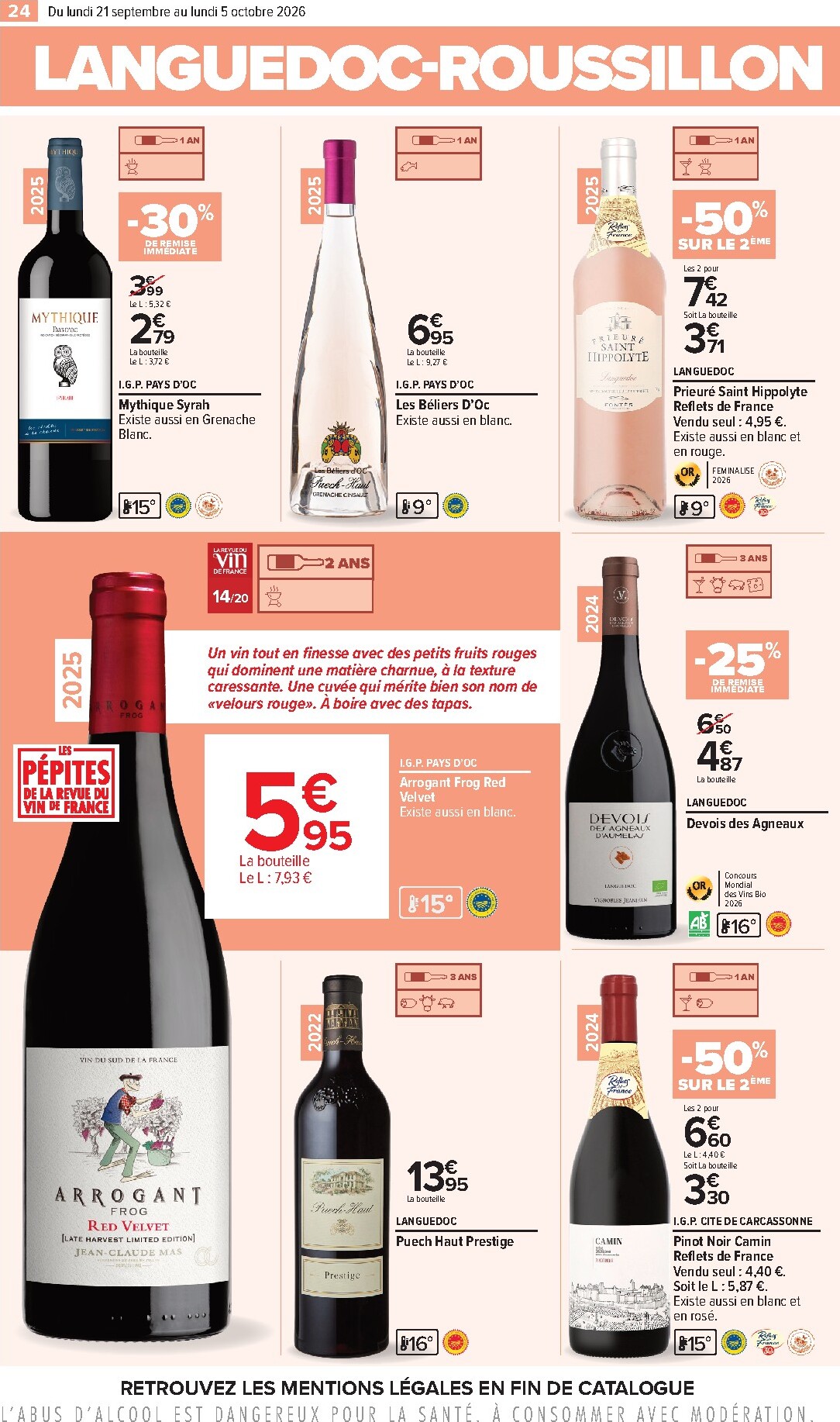 carrefour - Flyer Carrefour - Foire aux vins pour la semaine prochaine du du lundi 21/09/2026 au du lundi 05/10/2026 - page: 24