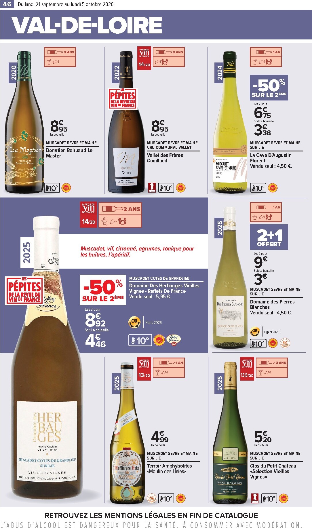 carrefour - Flyer Carrefour - Foire aux vins pour la semaine prochaine du du lundi 21/09/2026 au du lundi 05/10/2026 - page: 46