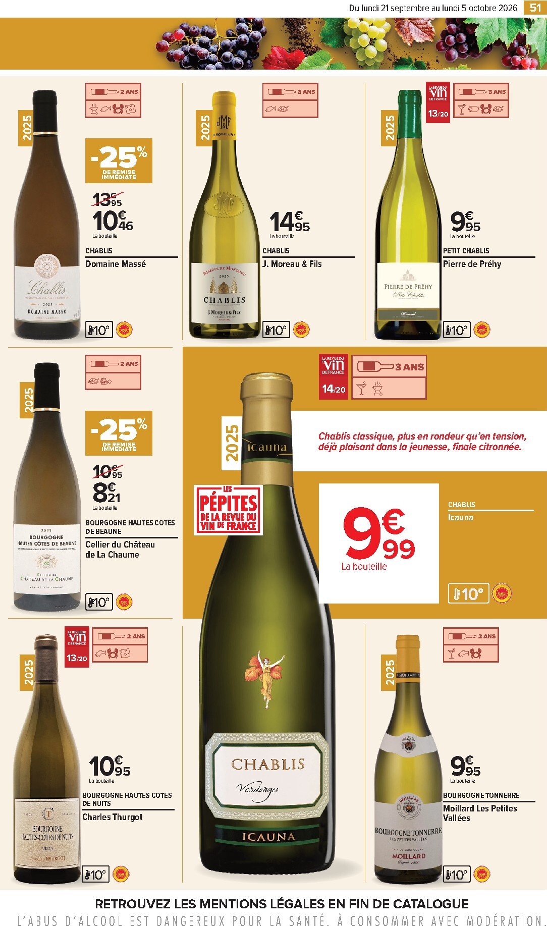carrefour - Flyer Carrefour - Foire aux vins pour la semaine prochaine du du lundi 21/09/2026 au du lundi 05/10/2026 - page: 51