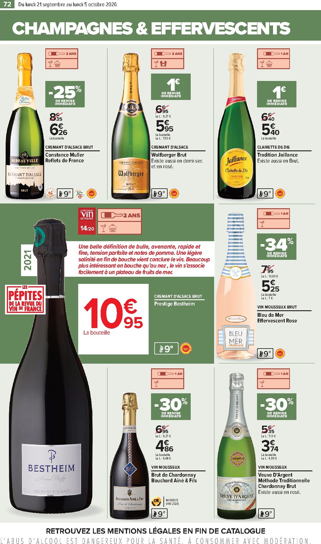carrefour - Flyer Carrefour - Foire aux vins pour la semaine prochaine du du lundi 21/09/2026 au du lundi 05/10/2026 - page: 72