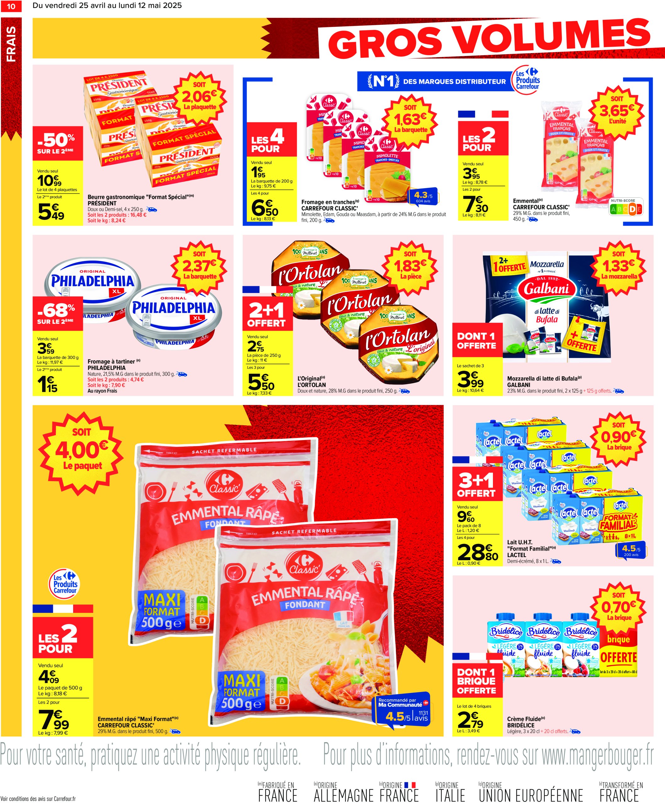 carrefour - Catalogue Carrefour - Gros volumes, petits prix valable dès 25/04 - 12/05 - page: 12