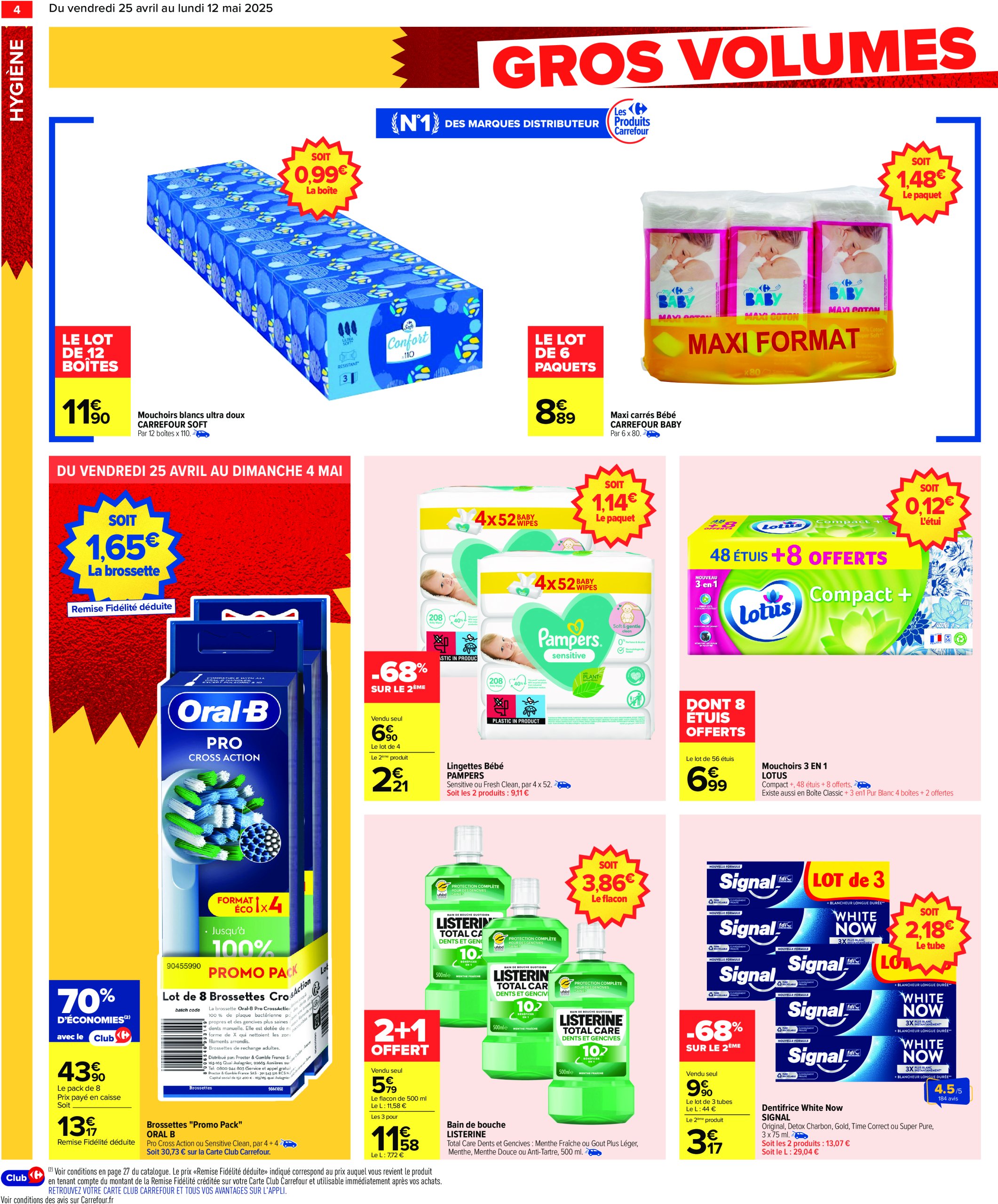 carrefour - Catalogue Carrefour - Gros volumes, petits prix valable dès 25/04 - 12/05 - page: 6