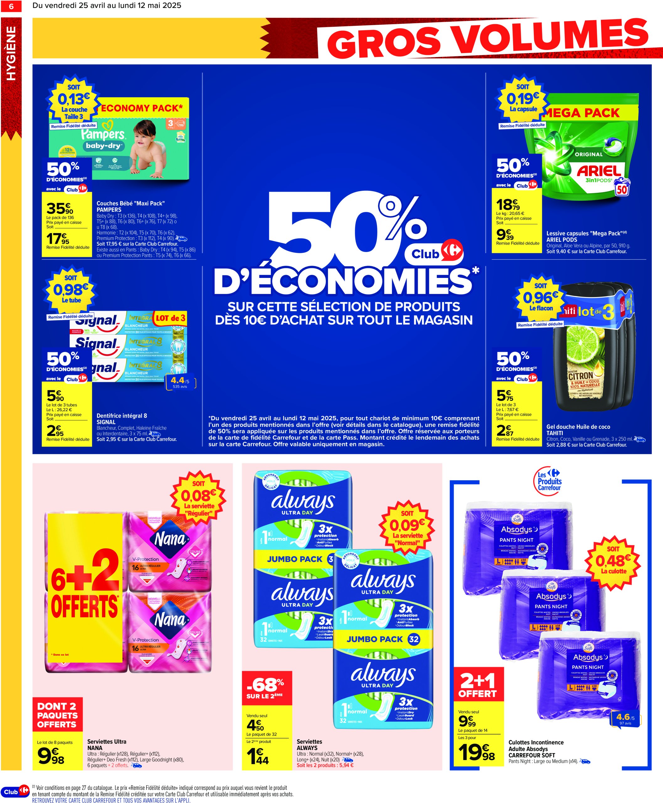 carrefour - Catalogue Carrefour - Gros volumes, petits prix valable dès 25/04 - 12/05 - page: 8