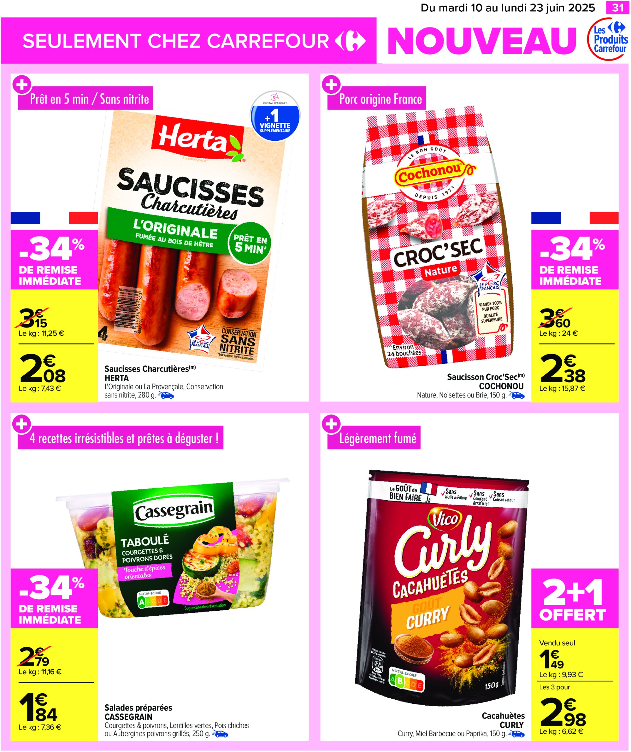 carrefour - Catalogue Carrefour valable du 10/06 au 23/06 - page: 33 carrefour - Catalogue Carrefour valable du 10/06 au 23/06 - page: 33