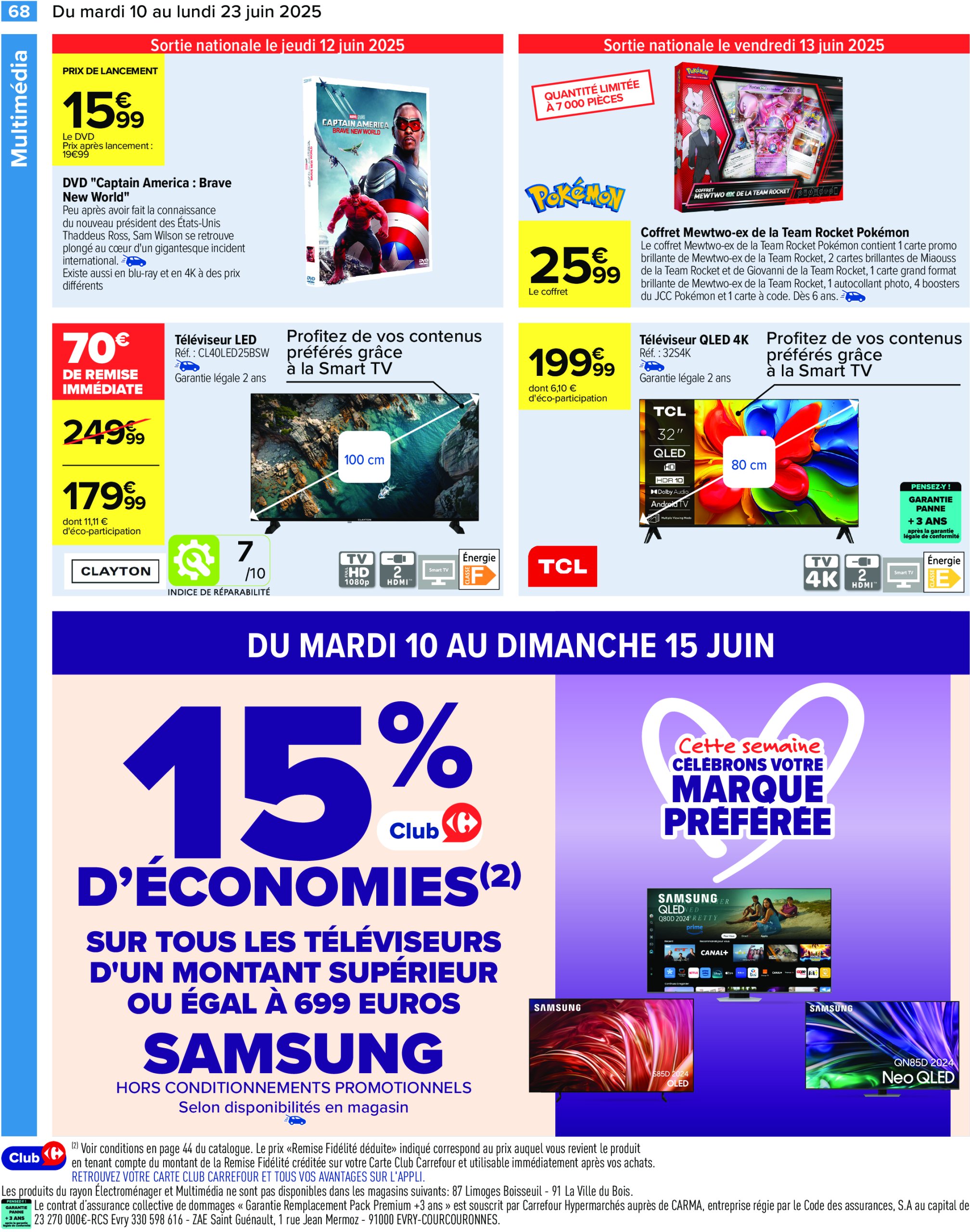 carrefour - Catalogue Carrefour valable du 10/06 au 23/06 - page: 70 carrefour - Catalogue Carrefour valable du 10/06 au 23/06 - page: 70