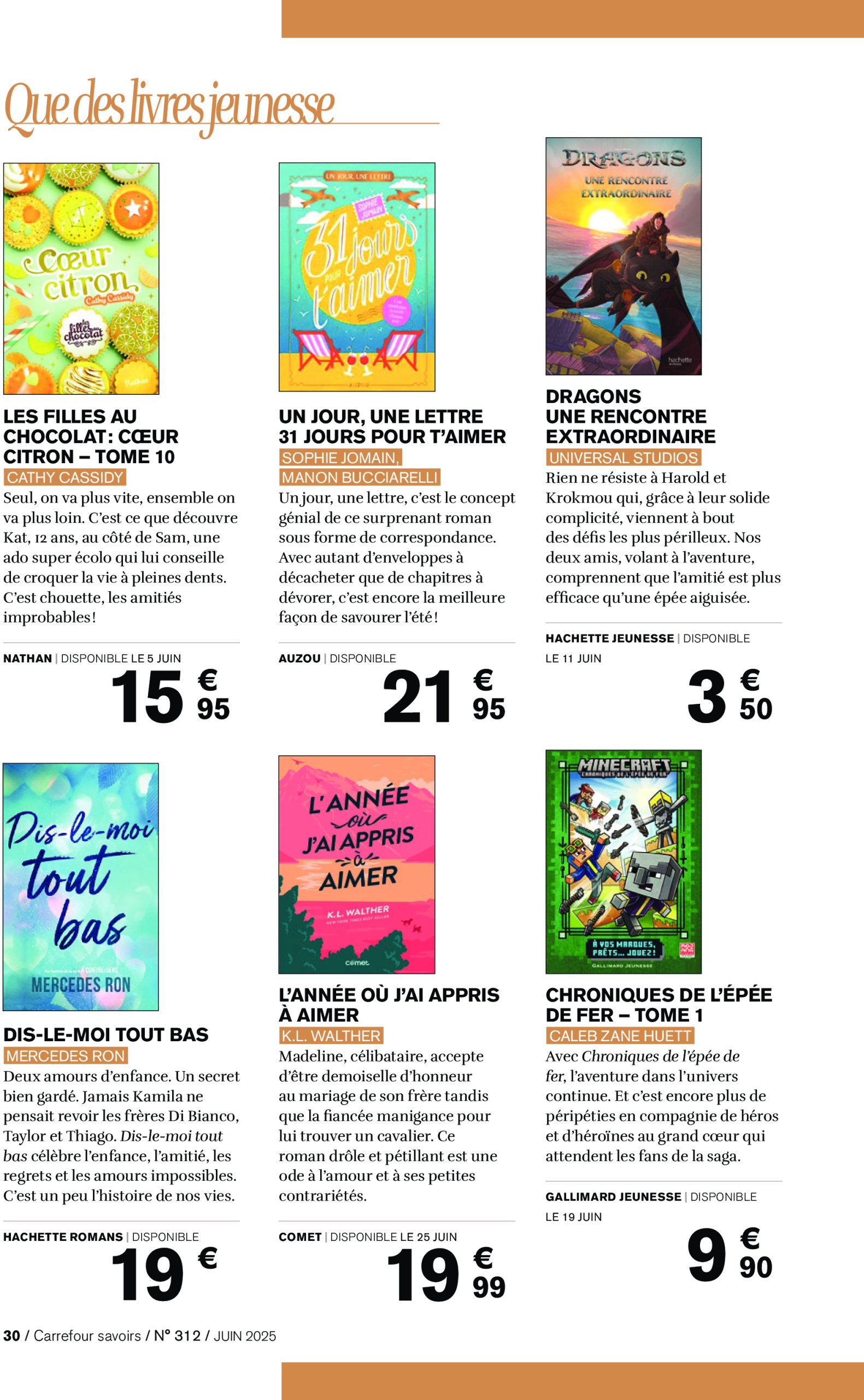 carrefour - Catalogue Carrefour - A CHACUN SA CULTURE valable du 01/06 au 30/06 - page: 30 carrefour - Catalogue Carrefour - A CHACUN SA CULTURE valable du 01/06 au 30/06 - page: 30