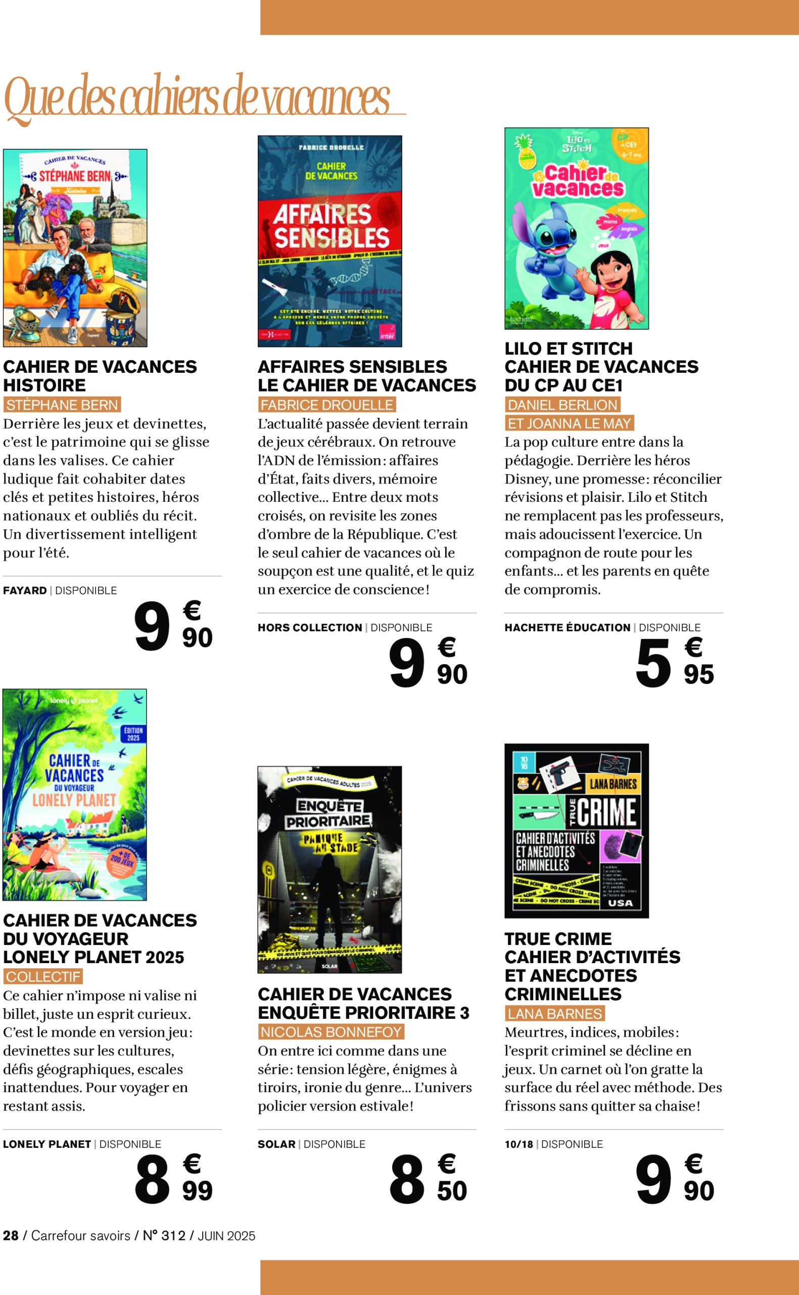 carrefour - Catalogue Carrefour - A CHACUN SA CULTURE valable du 01/06 au 30/06 - page: 28 carrefour - Catalogue Carrefour - A CHACUN SA CULTURE valable du 01/06 au 30/06 - page: 28
