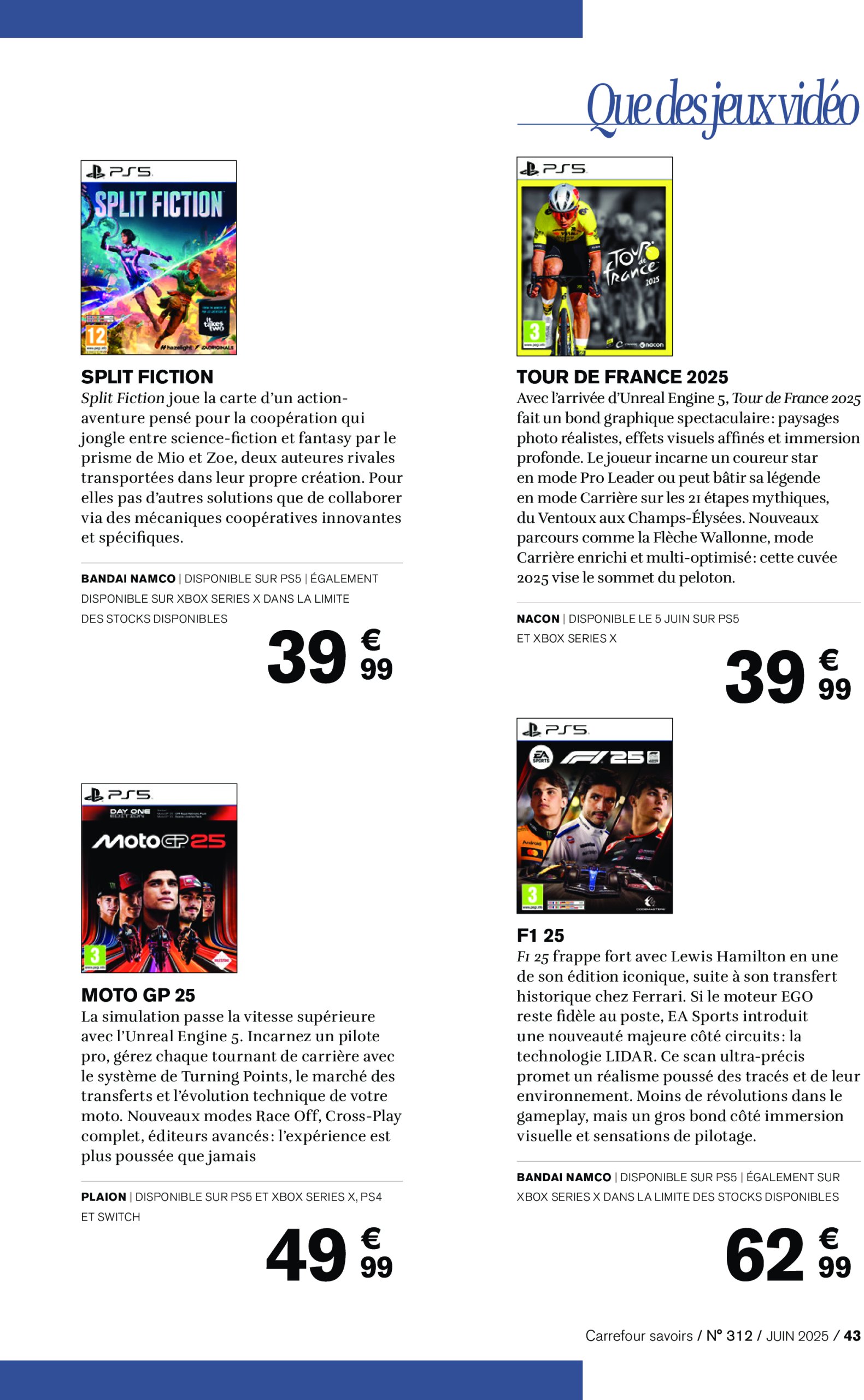 carrefour - Catalogue Carrefour - A CHACUN SA CULTURE valable du 01/06 au 30/06 - page: 43 carrefour - Catalogue Carrefour - A CHACUN SA CULTURE valable du 01/06 au 30/06 - page: 43