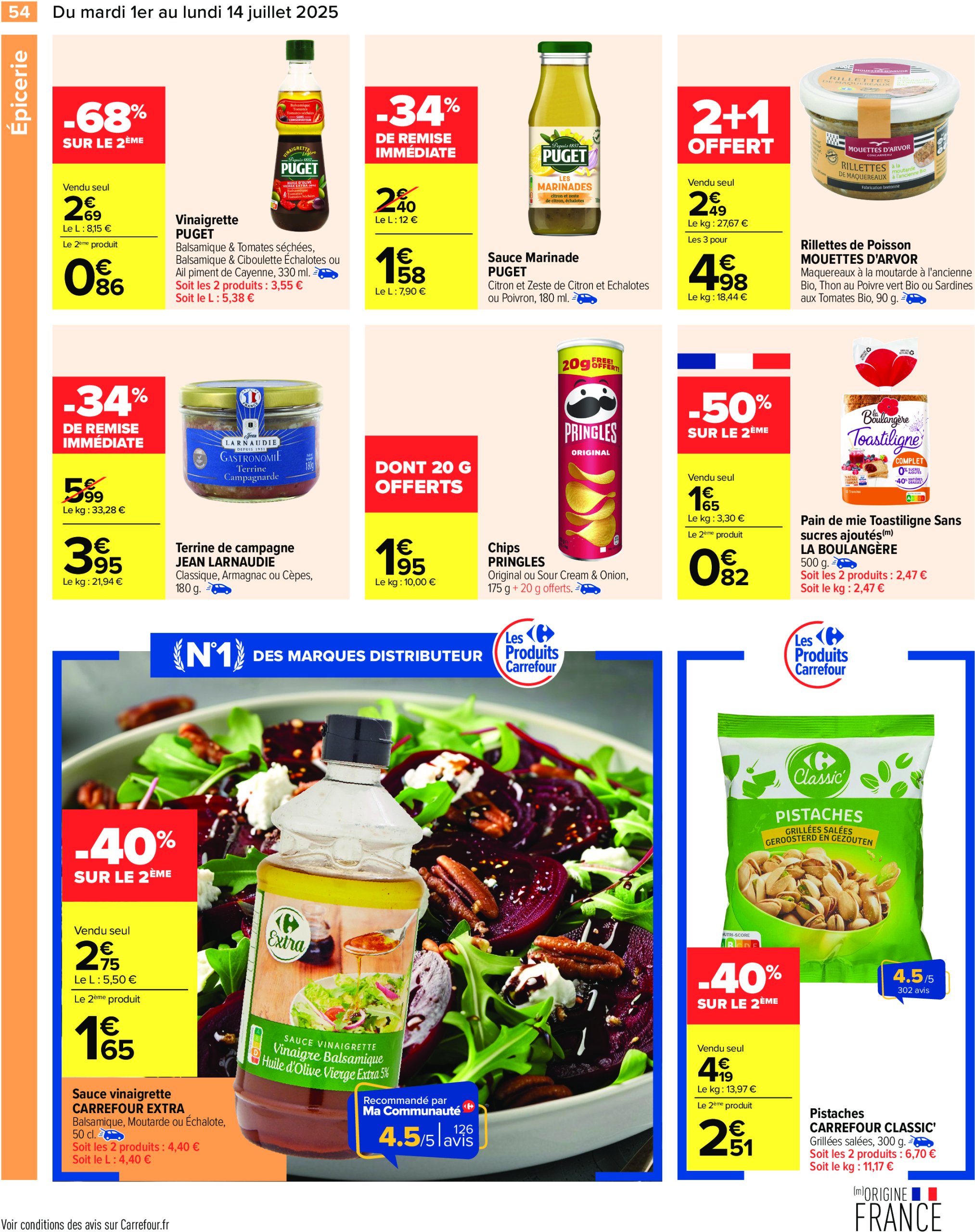 carrefour - Catalogue Carrefour valable du 01/07 au 14/07 - page: 56