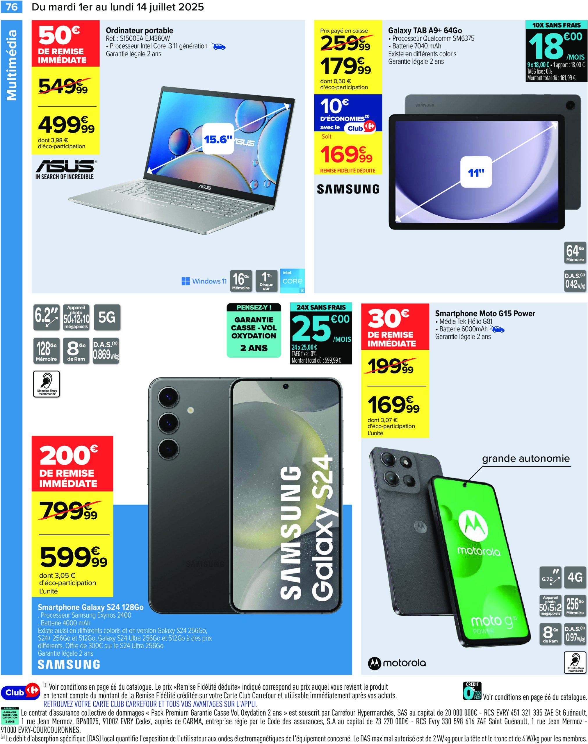 carrefour - Catalogue Carrefour valable du 01/07 au 14/07 - page: 78