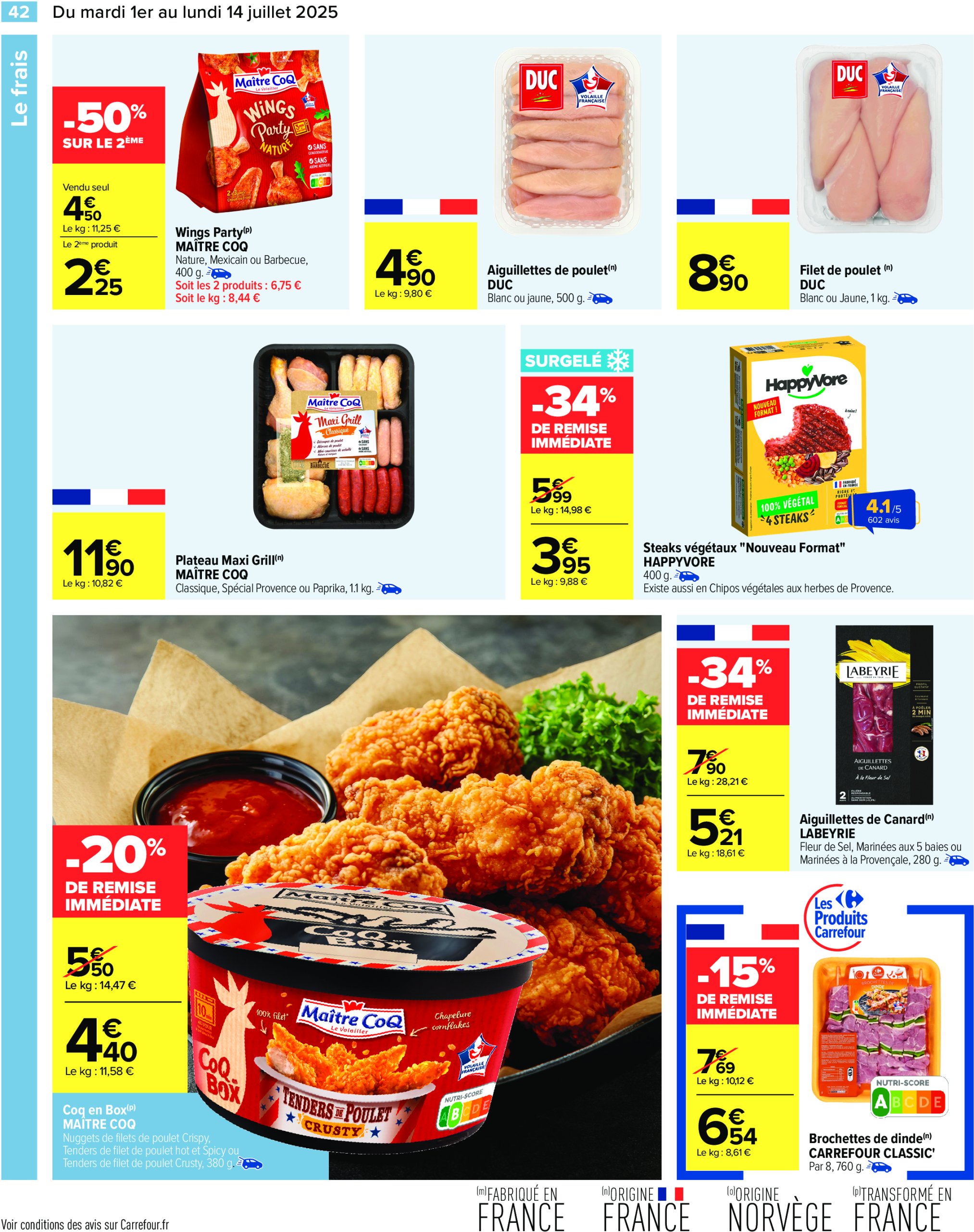 carrefour - Catalogue Carrefour valable du 01/07 au 14/07 - page: 44