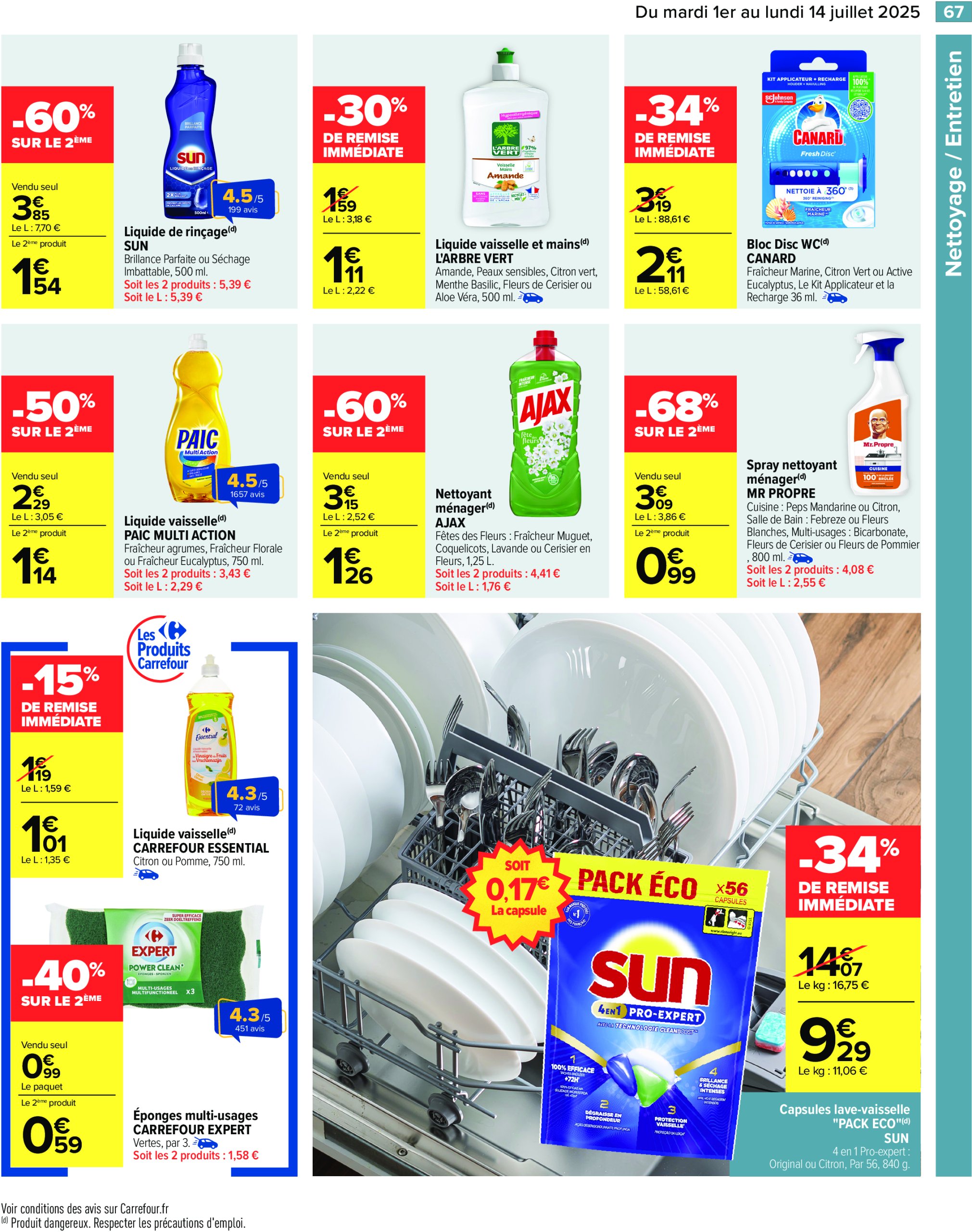 carrefour - Catalogue Carrefour valable du 01/07 au 14/07 - page: 69