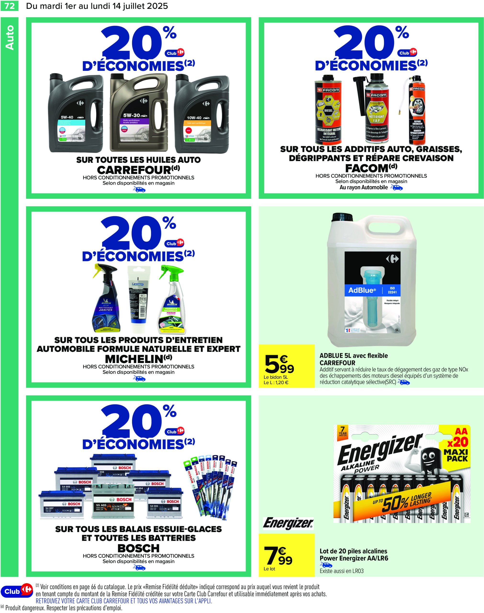 carrefour - Catalogue Carrefour valable du 01/07 au 14/07 - page: 74