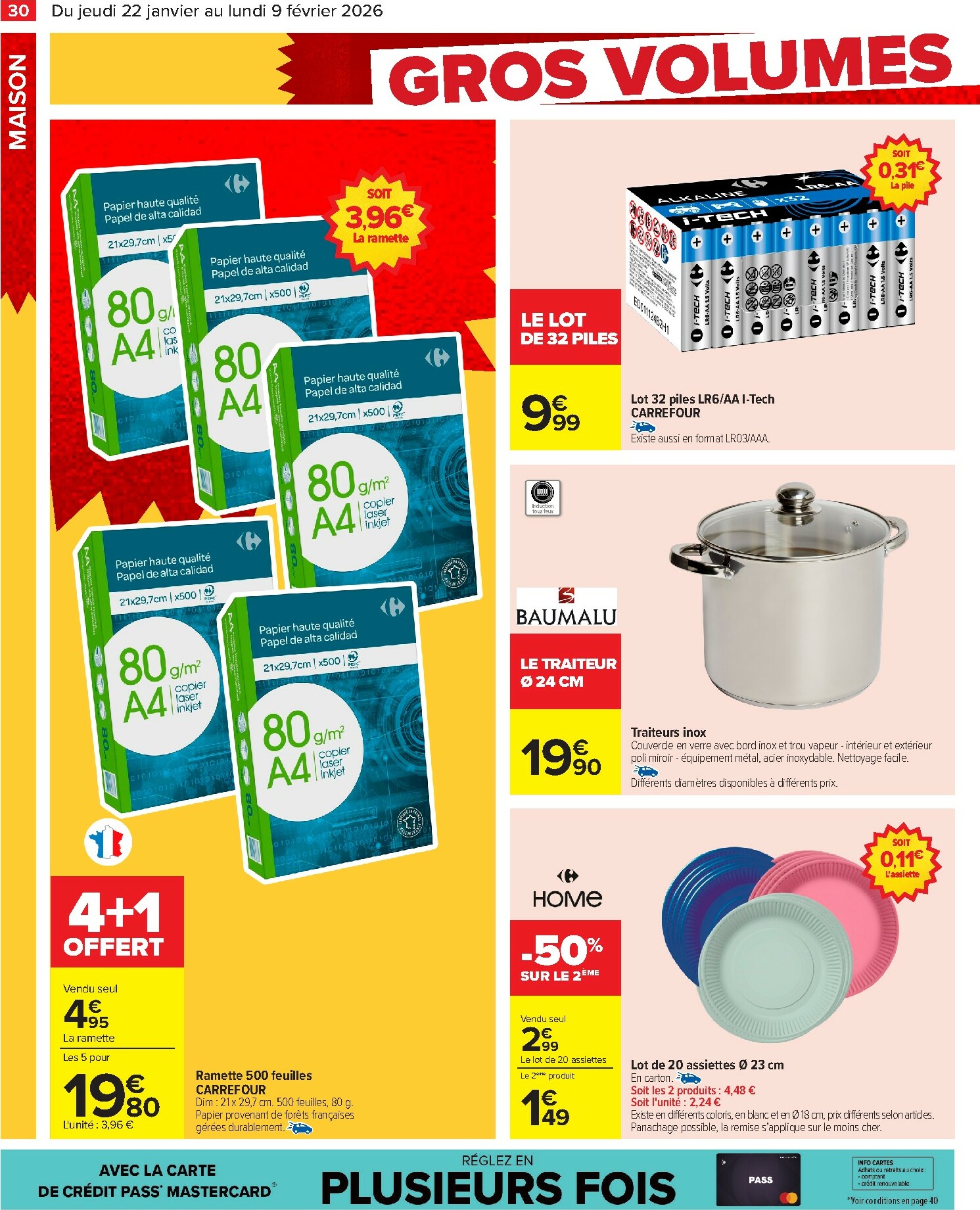 carrefour - Catalogue Carrefour - Gros volumes, petits prix valable du 22/01 au 09/02 - page: 32