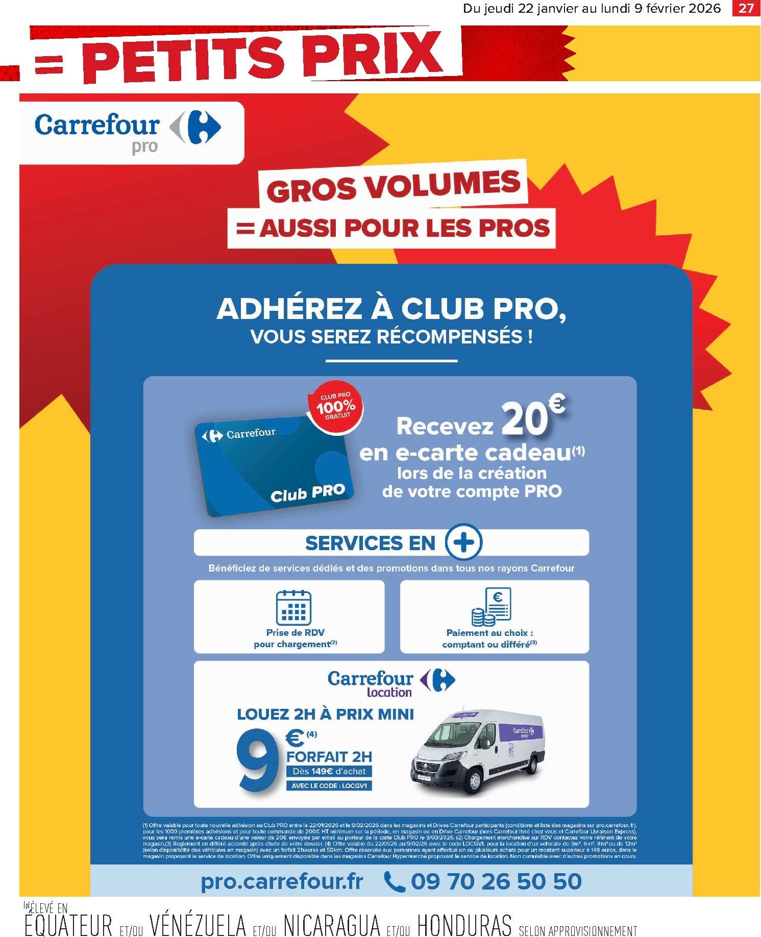carrefour - Catalogue Carrefour - Gros volumes, petits prix valable du 22/01 au 09/02 - page: 29