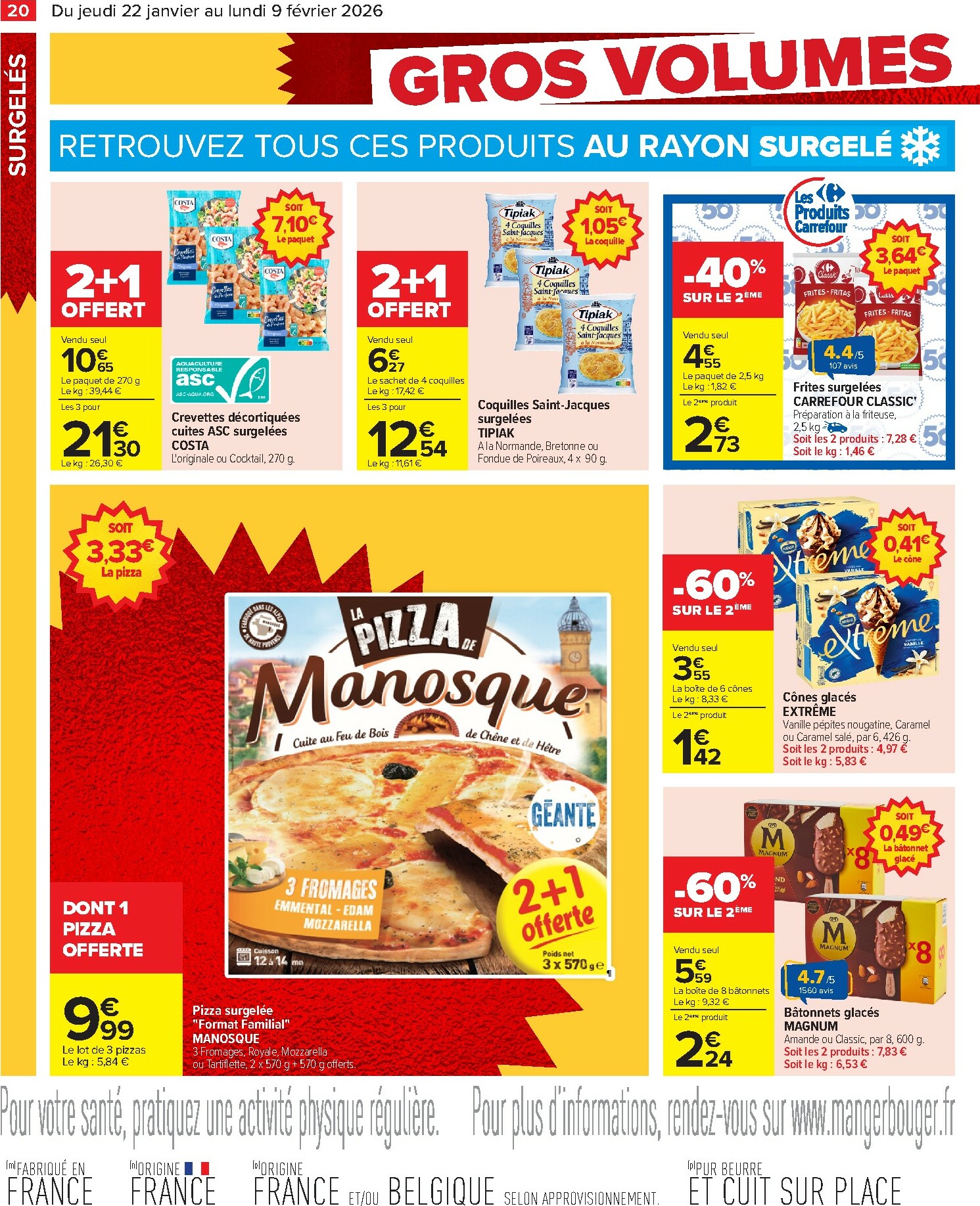 carrefour - Catalogue Carrefour - Gros volumes, petits prix valable du 22/01 au 09/02 - page: 22