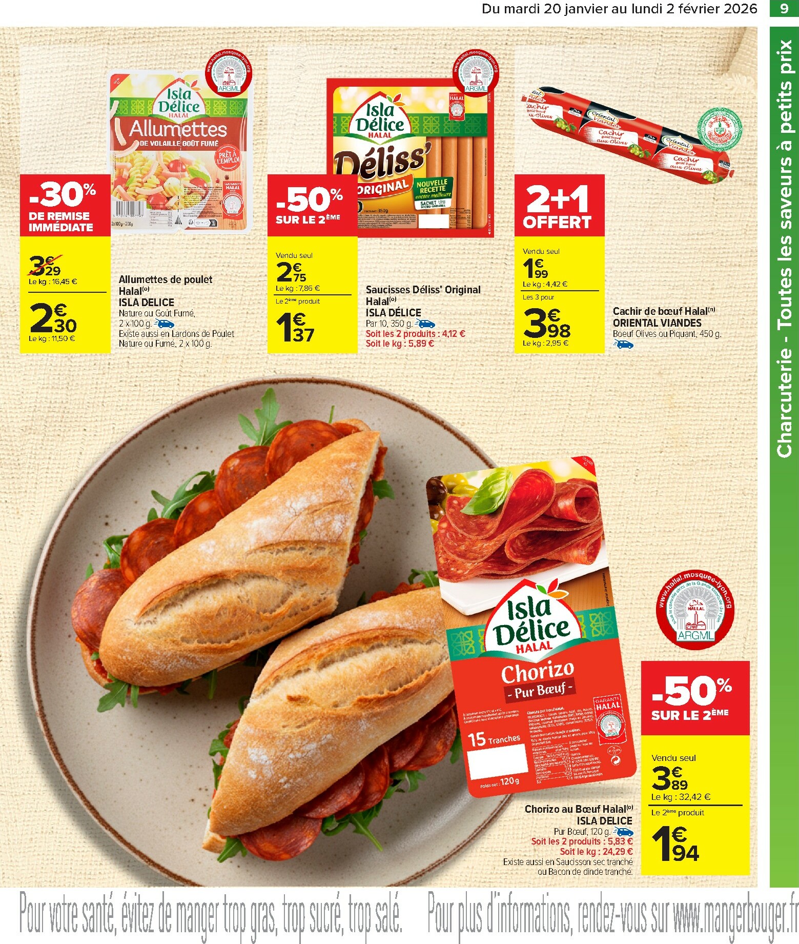 carrefour - Catalogue Carrefour - Les Petits Prix Halal valable du 20/01 au 02/02 - page: 9