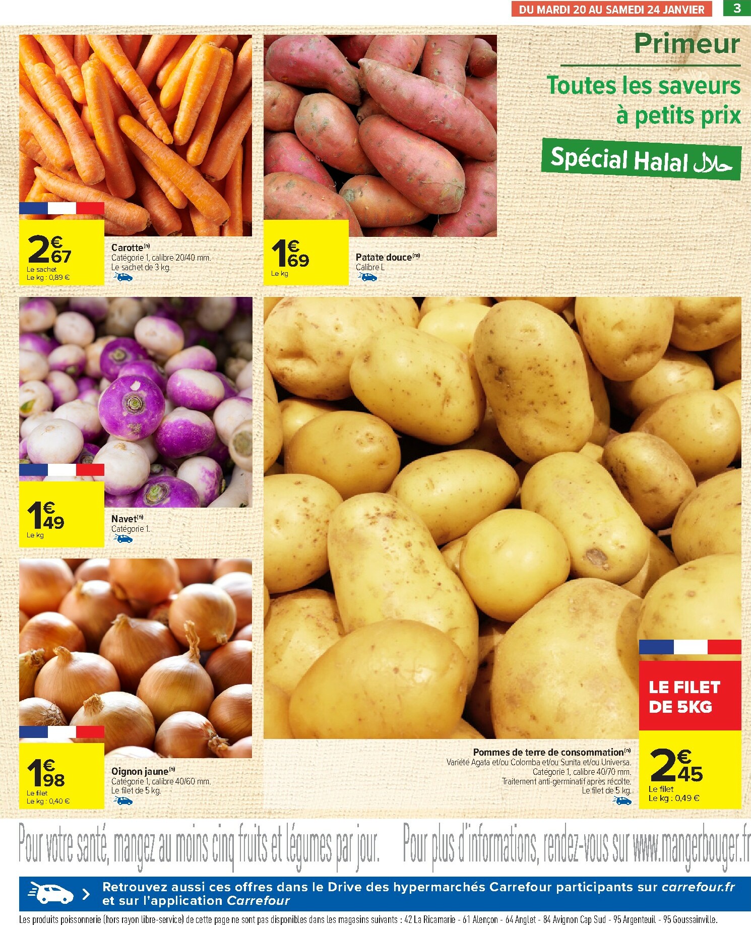 carrefour - Catalogue Carrefour - Les Petits Prix Halal valable du 20/01 au 02/02 - page: 3