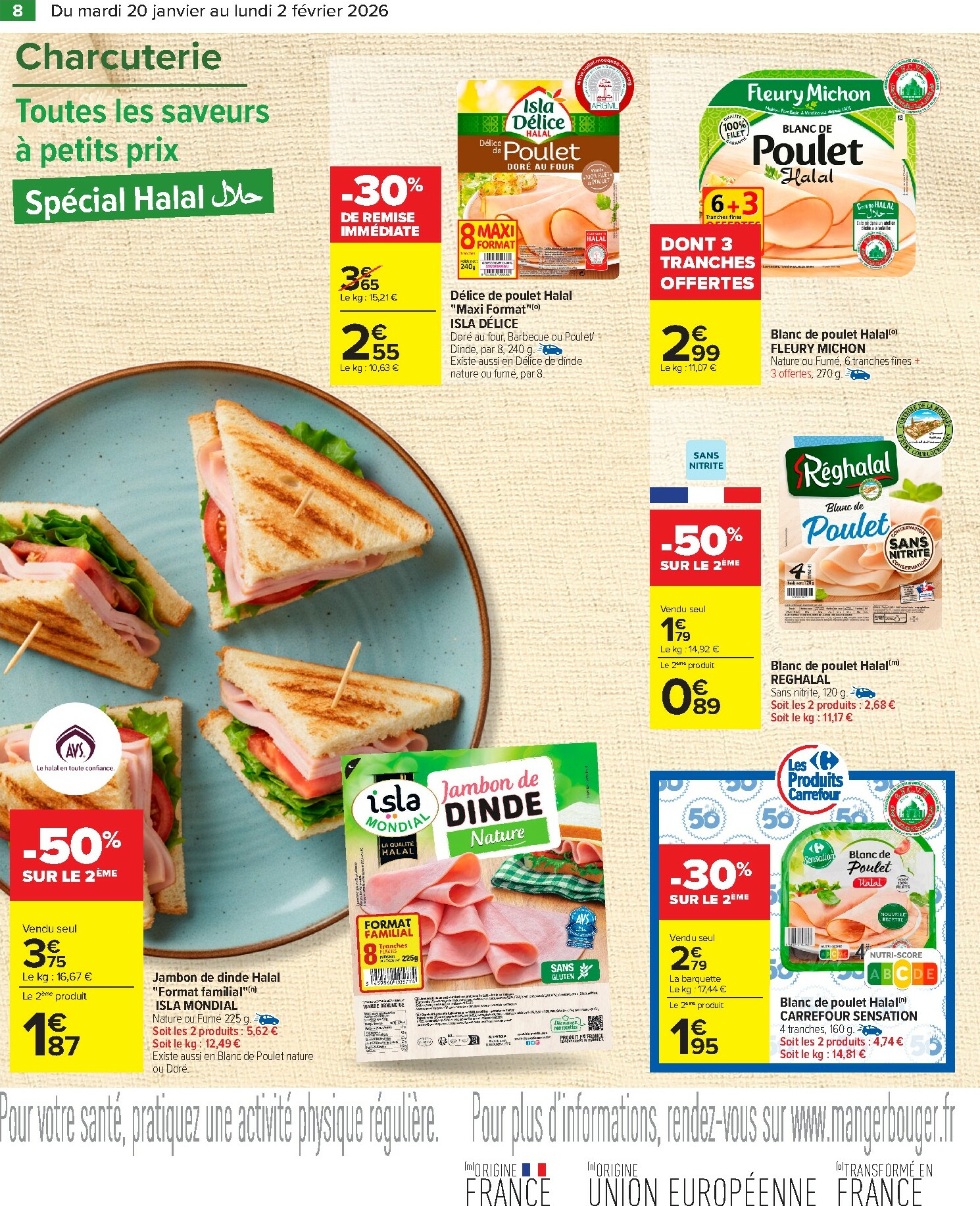 carrefour - Catalogue Carrefour - Les Petits Prix Halal valable du 20/01 au 02/02 - page: 8