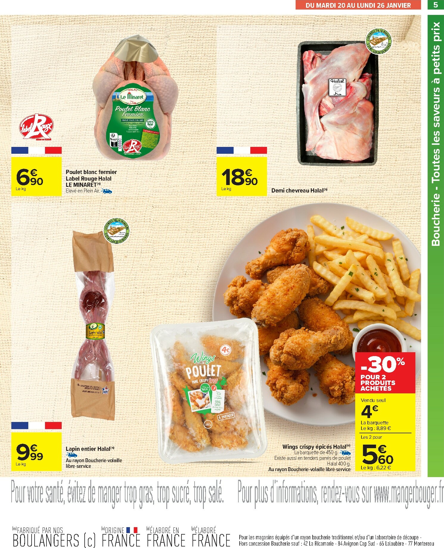carrefour - Catalogue Carrefour - Les Petits Prix Halal valable du 20/01 au 02/02 - page: 5