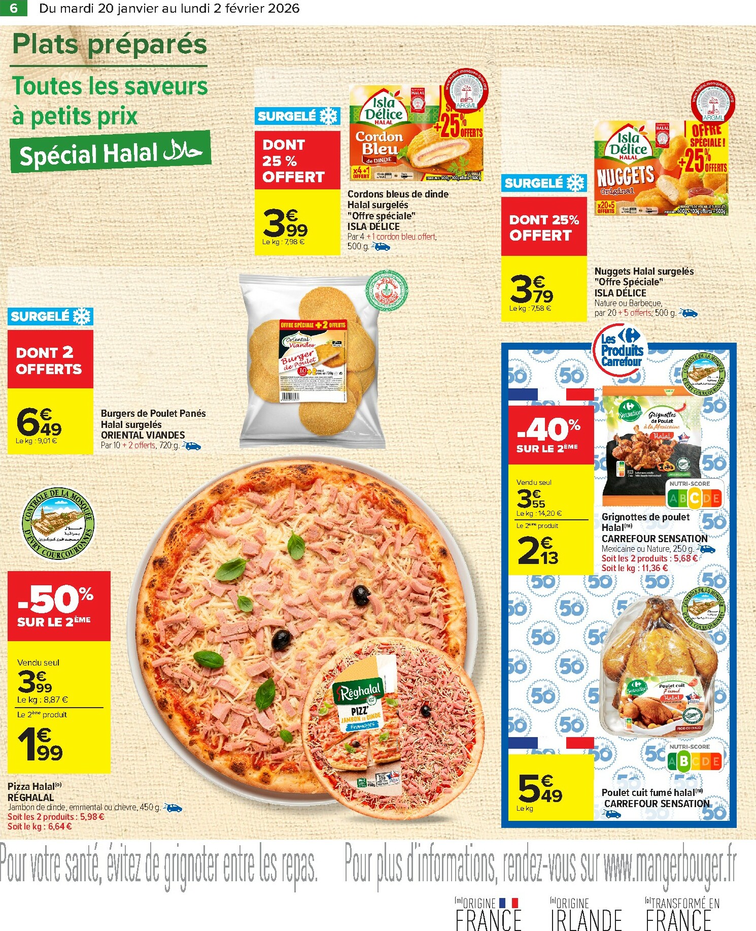 carrefour - Catalogue Carrefour - Les Petits Prix Halal valable du 20/01 au 02/02 - page: 6