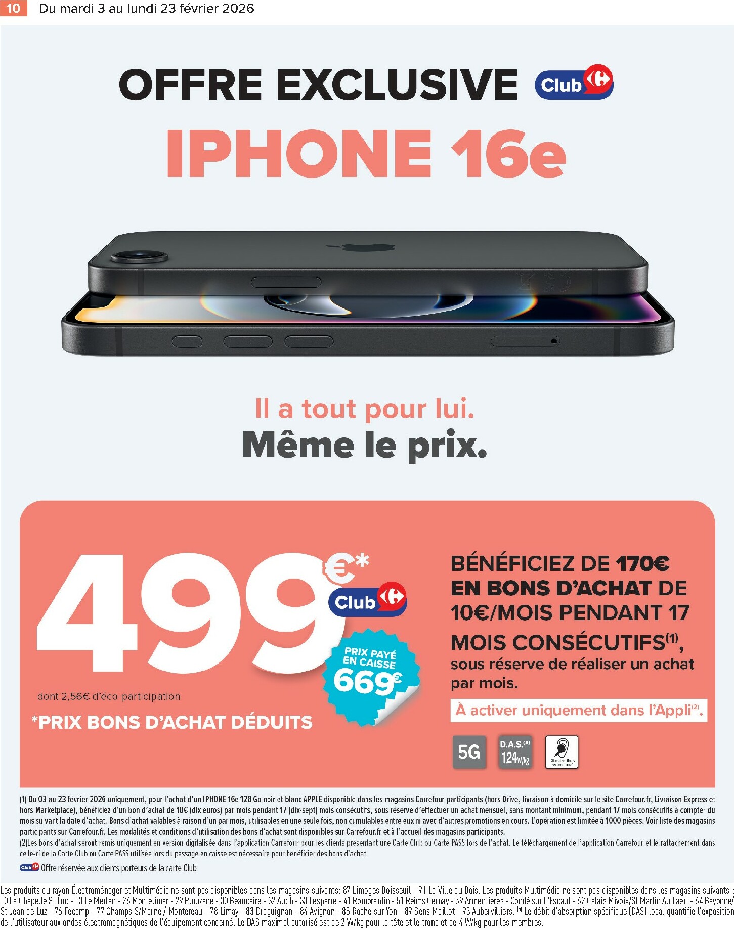 carrefour - Catalogue Carrefour - High-Tech valable du 03/02/2026 au 23/02/2026 - page: 10