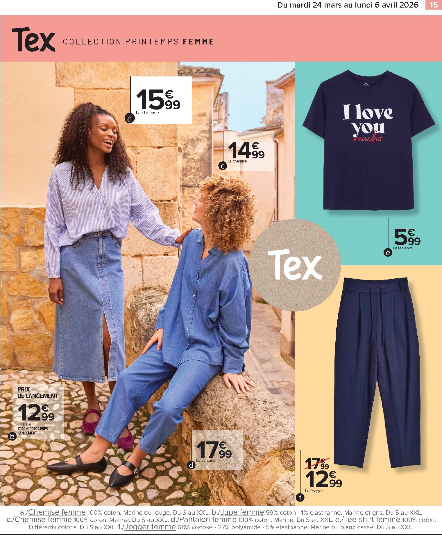 carrefour - Catalogue Carrefour - Textile, Spécial Printemps valable du 24/03/2026 au 06/04/2026 - page: 15