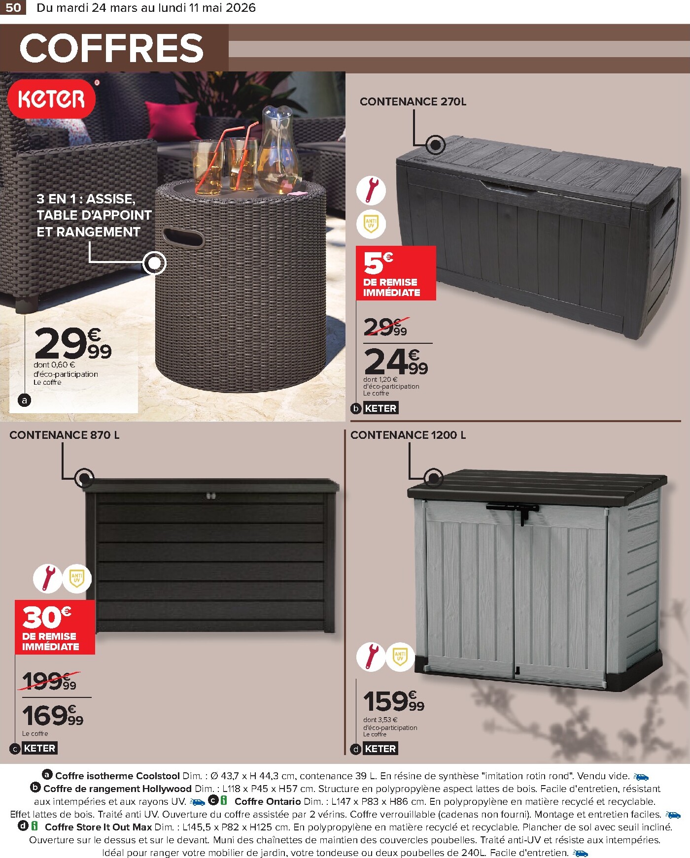 carrefour - Catalogue Carrefour - Jardin là où la Vie se Cultive valable du 24/03/2026 au 11/05/2026 - page: 50