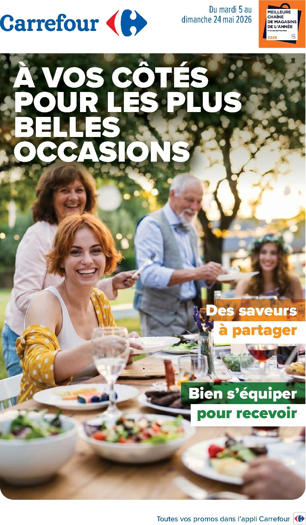 carrefour - Flyer Carrefour - À Vos Côtés Pour Les Plus Belles Occasions pour la semaine prochaine du du mardi 05/05/2026 au du dimanche 24/05/2026