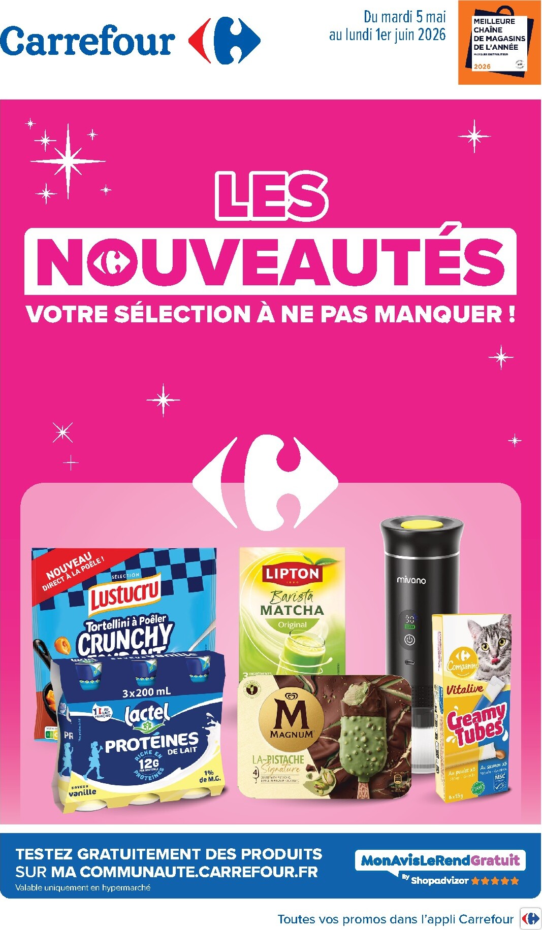 carrefour - Flyer Carrefour - Les Nouveautés de Mai pour la semaine prochaine du du mardi 05/05/2026 au du lundi 01/06/2026
