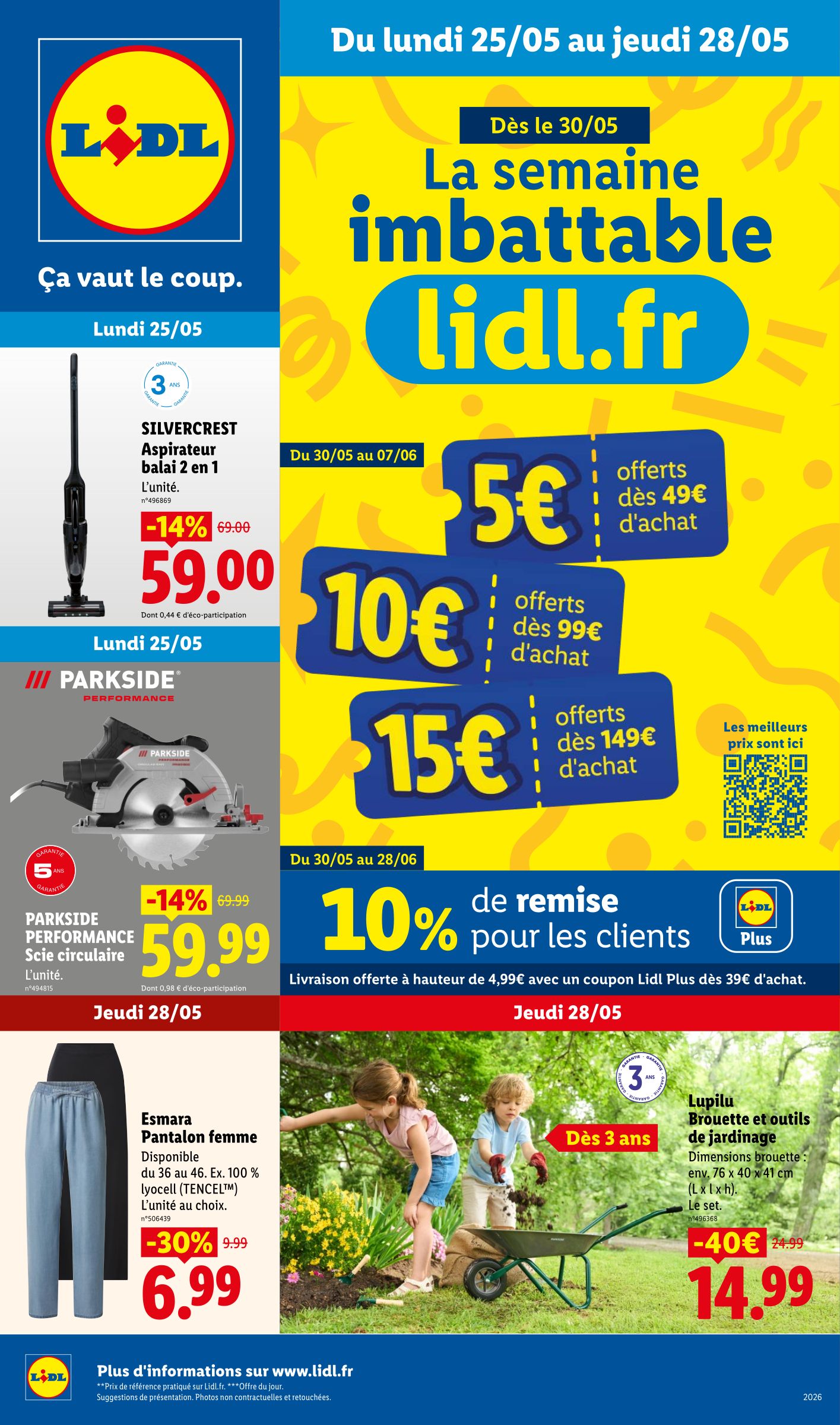 lidl - Current Lidl - Exclu Web leaflet valid from du lundi 25/05/2026 to de jeudi 28/05/2026