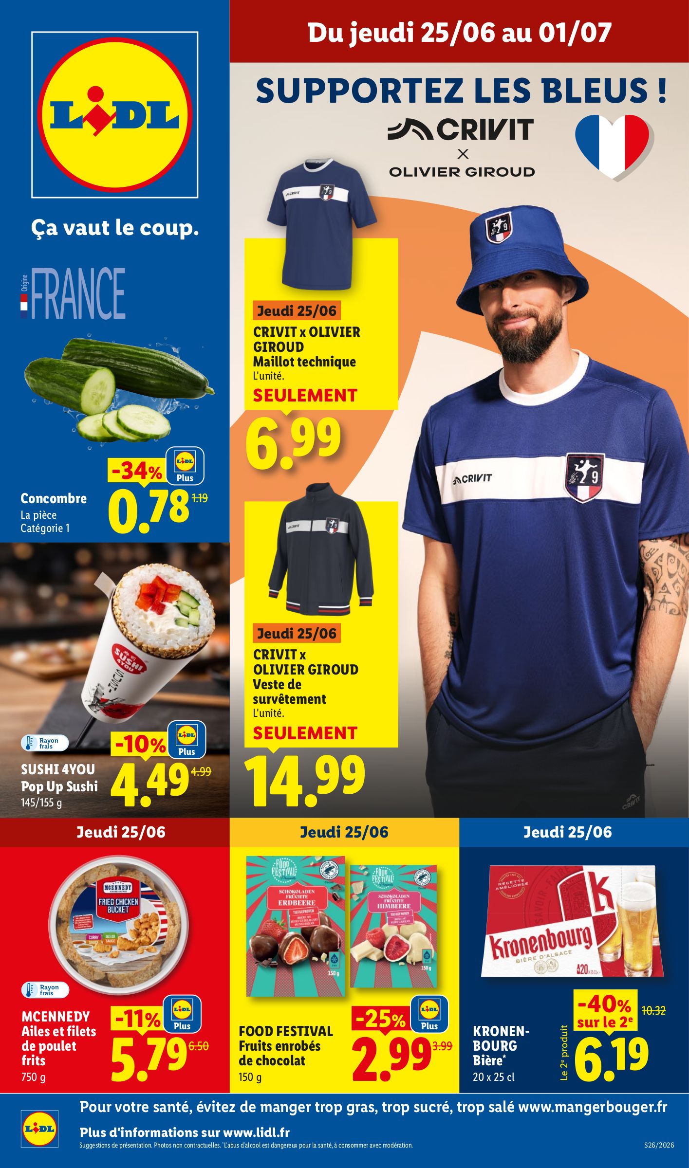 lidl - Flyer Lidl pour la semaine prochaine du de jeudi 25/06/2026 au du mercredi 01/07/2026 - page: 1