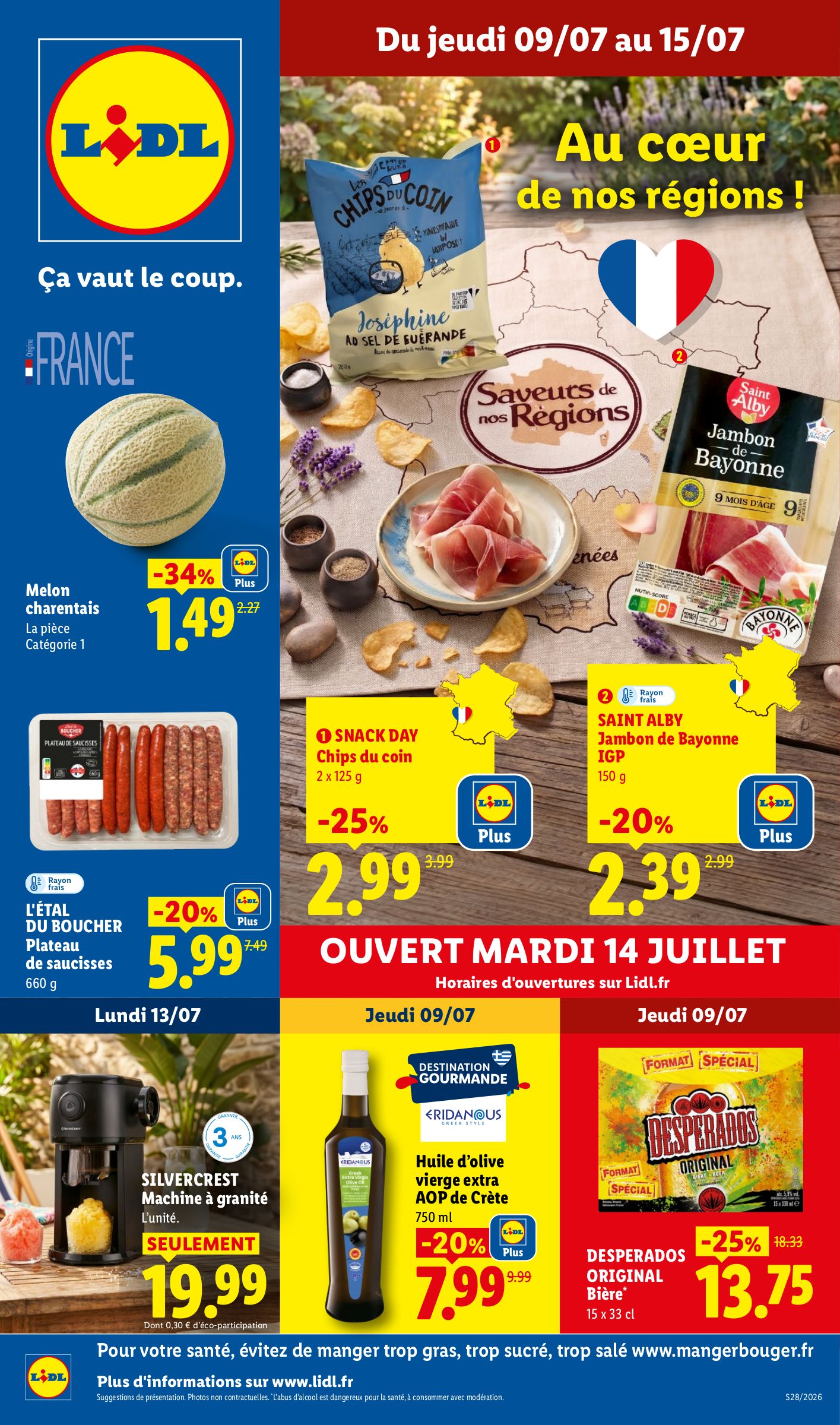 lidl - Flyer Lidl pour la semaine prochaine du de jeudi 09/07/2026 au du mercredi 15/07/2026