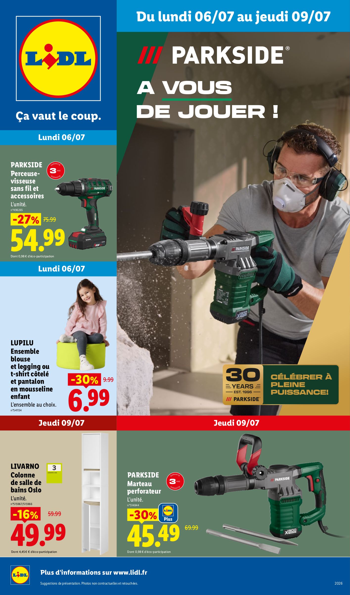 lidl - Current Lidl - Exclus Web leaflet valid from du lundi 06/07/2026 to de jeudi 09/07/2026