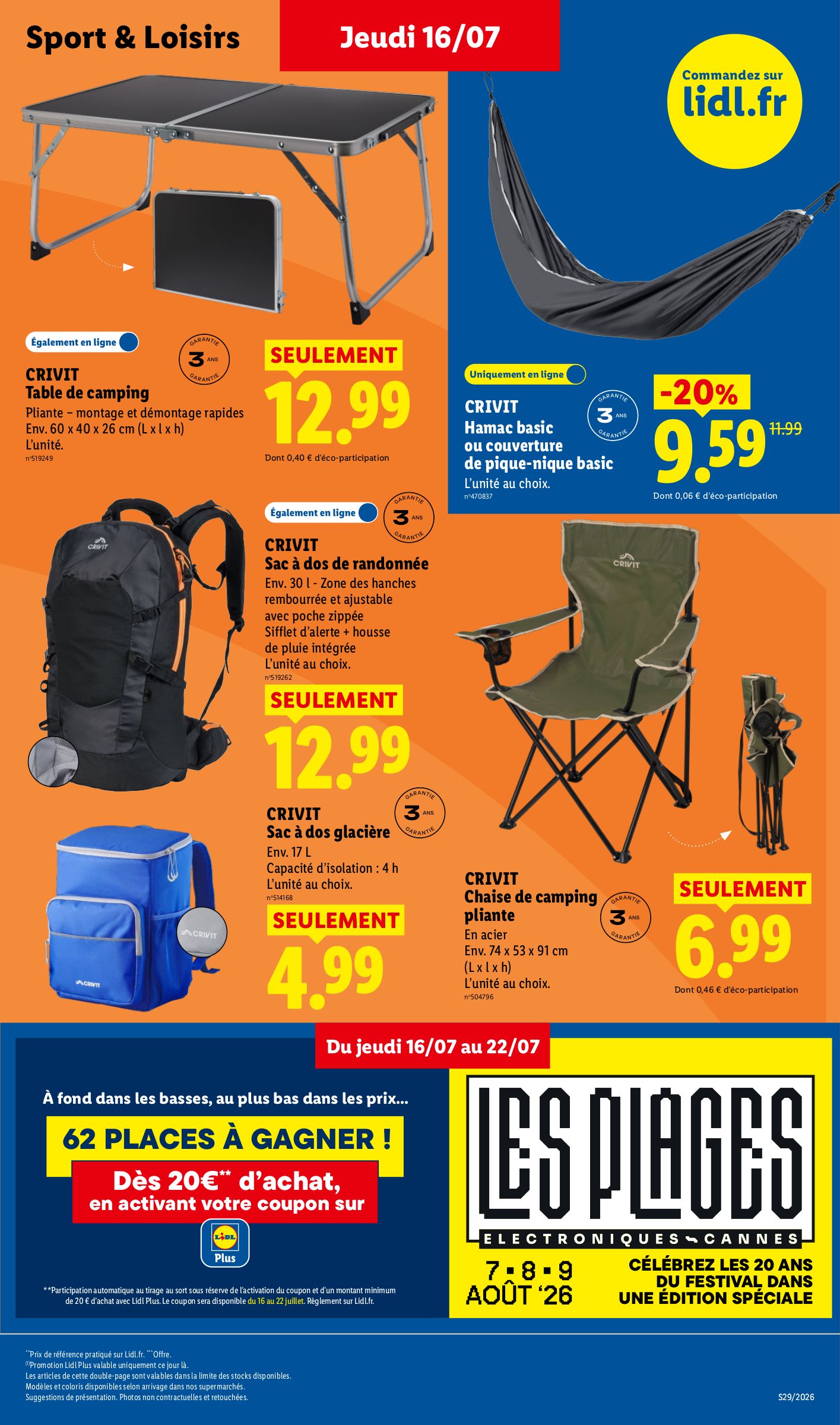 lidl - Flyer Lidl pour la semaine prochaine du de jeudi 16/07/2026 au du mercredi 22/07/2026 - page: 29