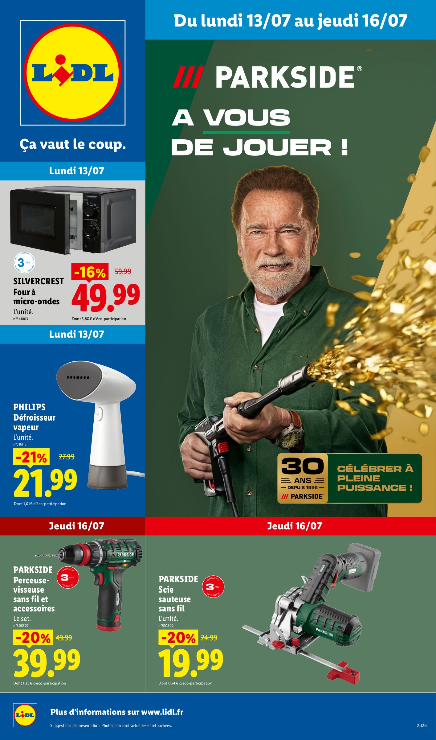 lidl - Current Lidl - Exclus Web leaflet valid from du lundi 13/07/2026 to de jeudi 16/07/2026