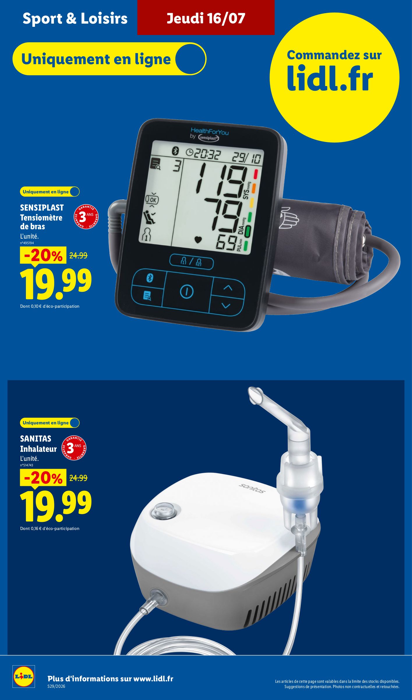 lidl - Current Lidl - Exclus Web leaflet valid from du lundi 13/07/2026 to de jeudi 16/07/2026 - page: 16