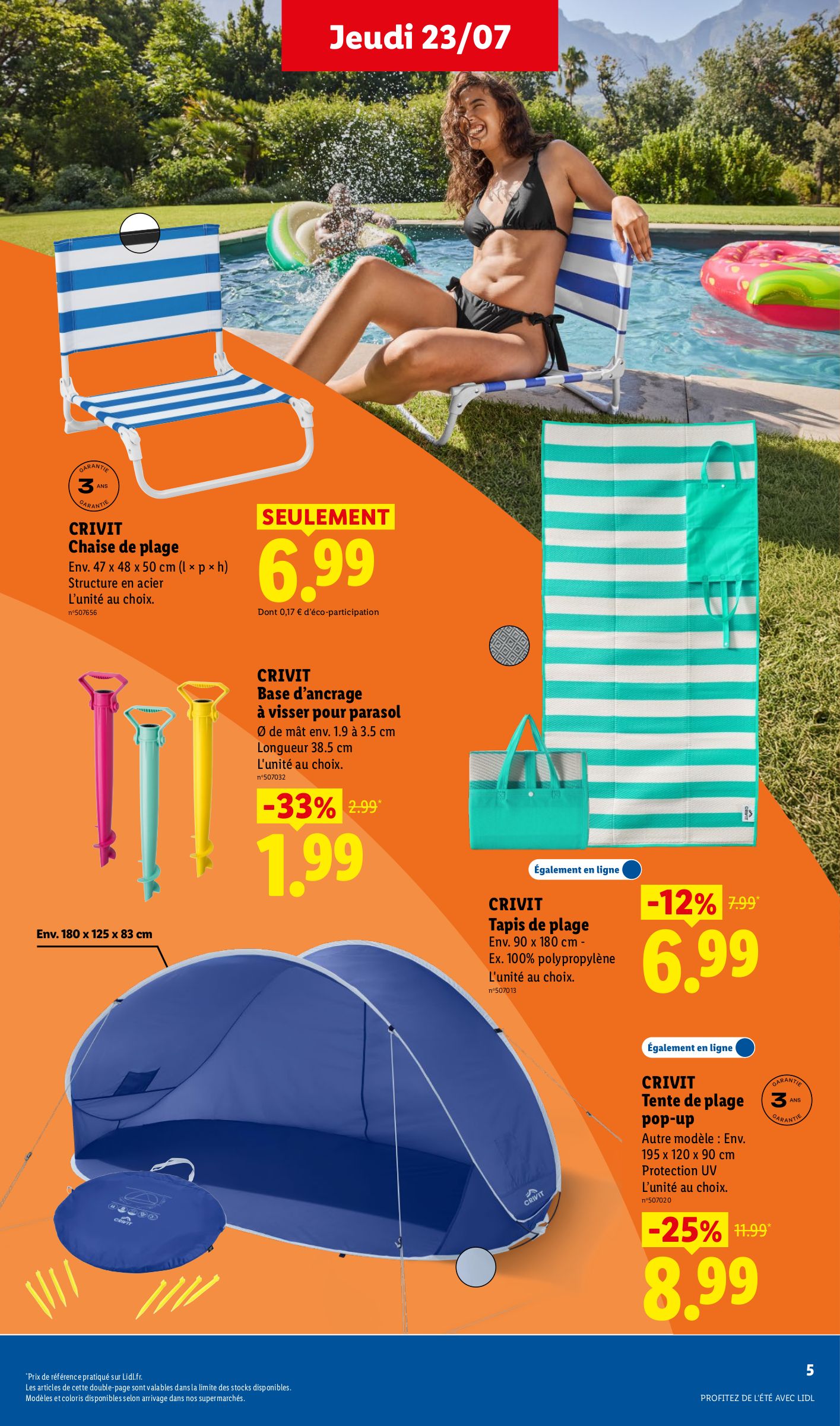 lidl - Flyer Lidl - Profitez de l'été avec Lidl pour la semaine prochaine du de jeudi 23/07/2026 au du mercredi 29/07/2026 - page: 5