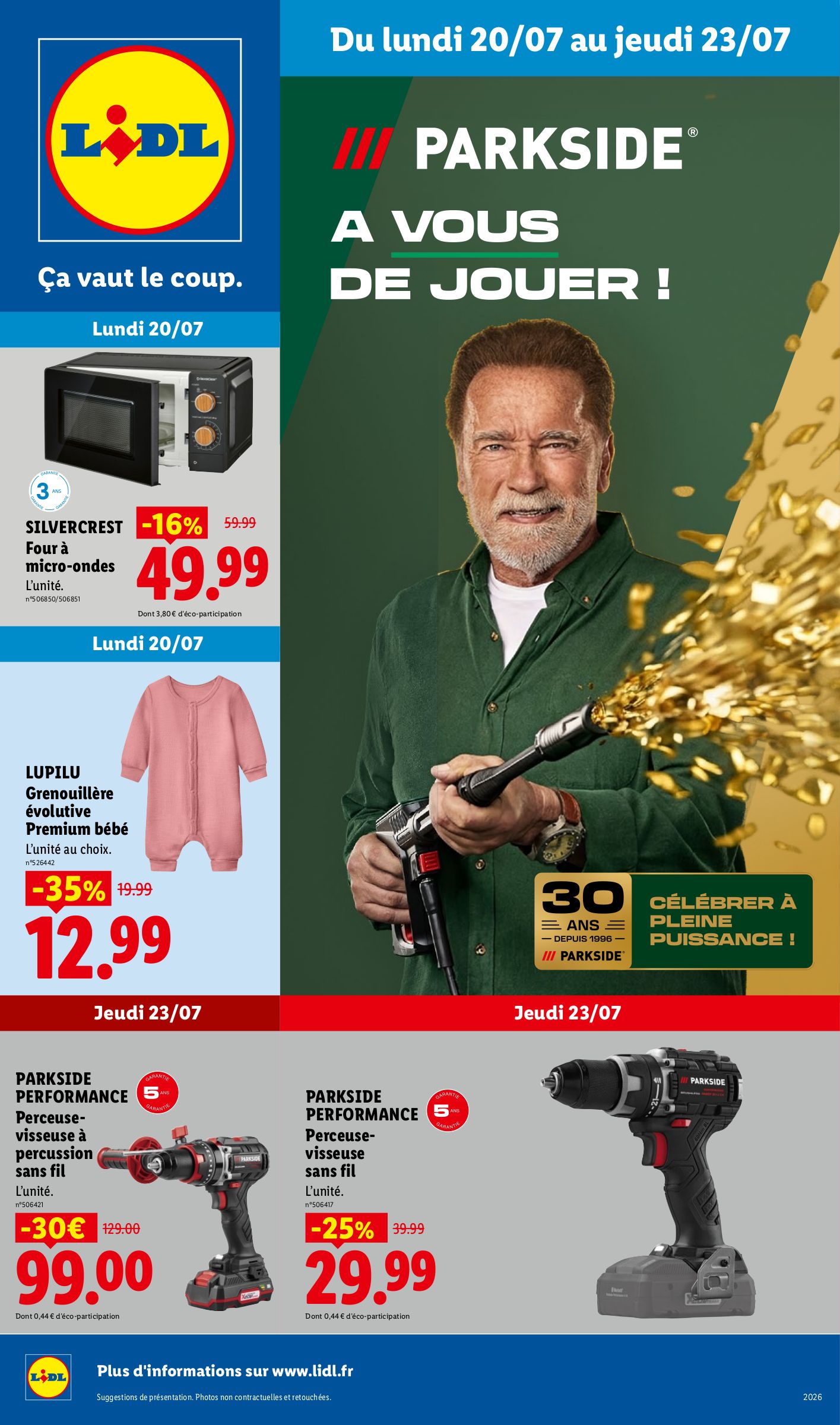 lidl - Current Lidl - Les Exclus Web de la semaine leaflet valid from du lundi 20/07/2026 to de jeudi 23/07/2026