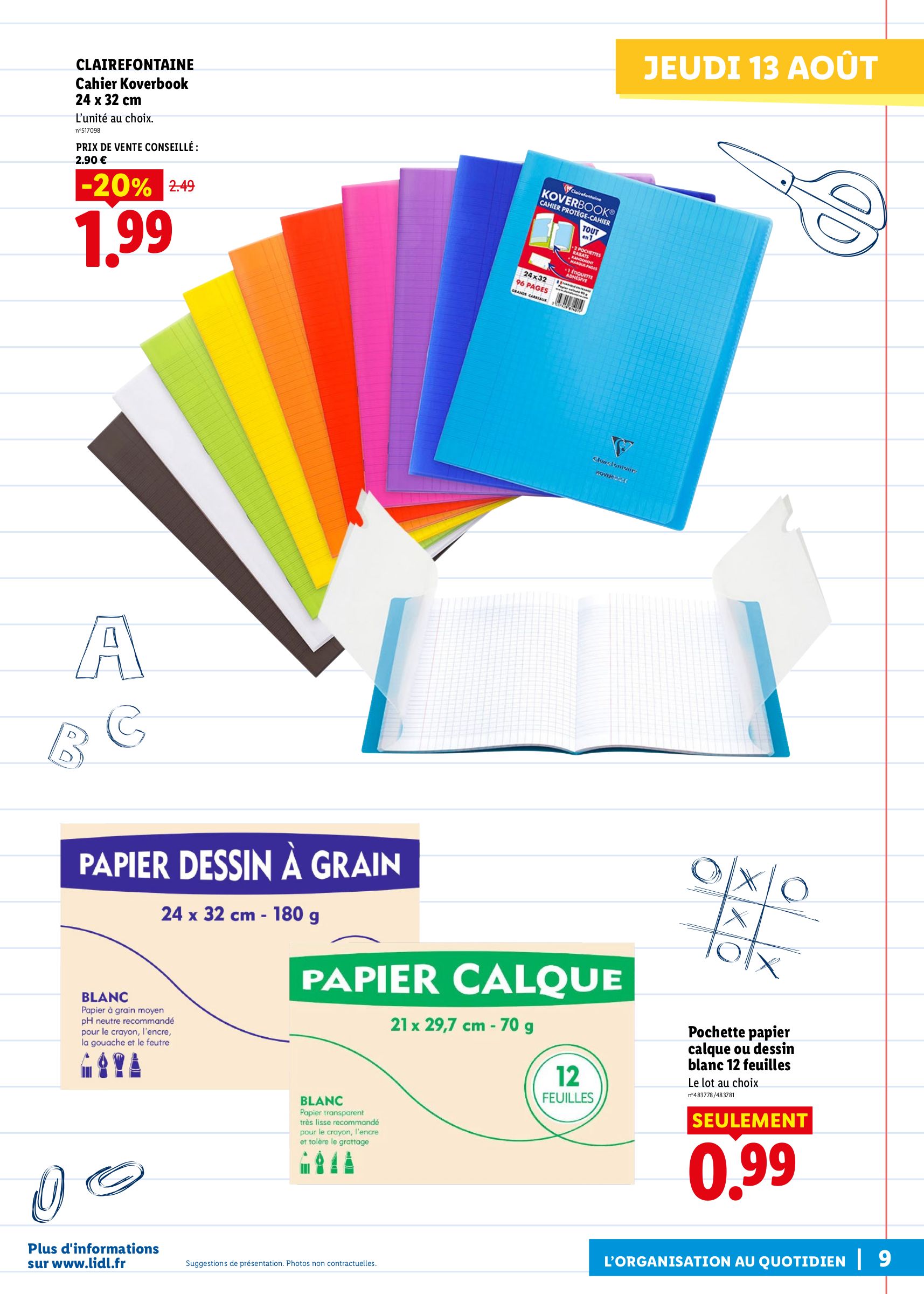 lidl - Flyer Lidl - Préparez la rentrée pour la semaine prochaine du de jeudi 13/08/2026 au du mercredi 26/08/2026 - page: 9