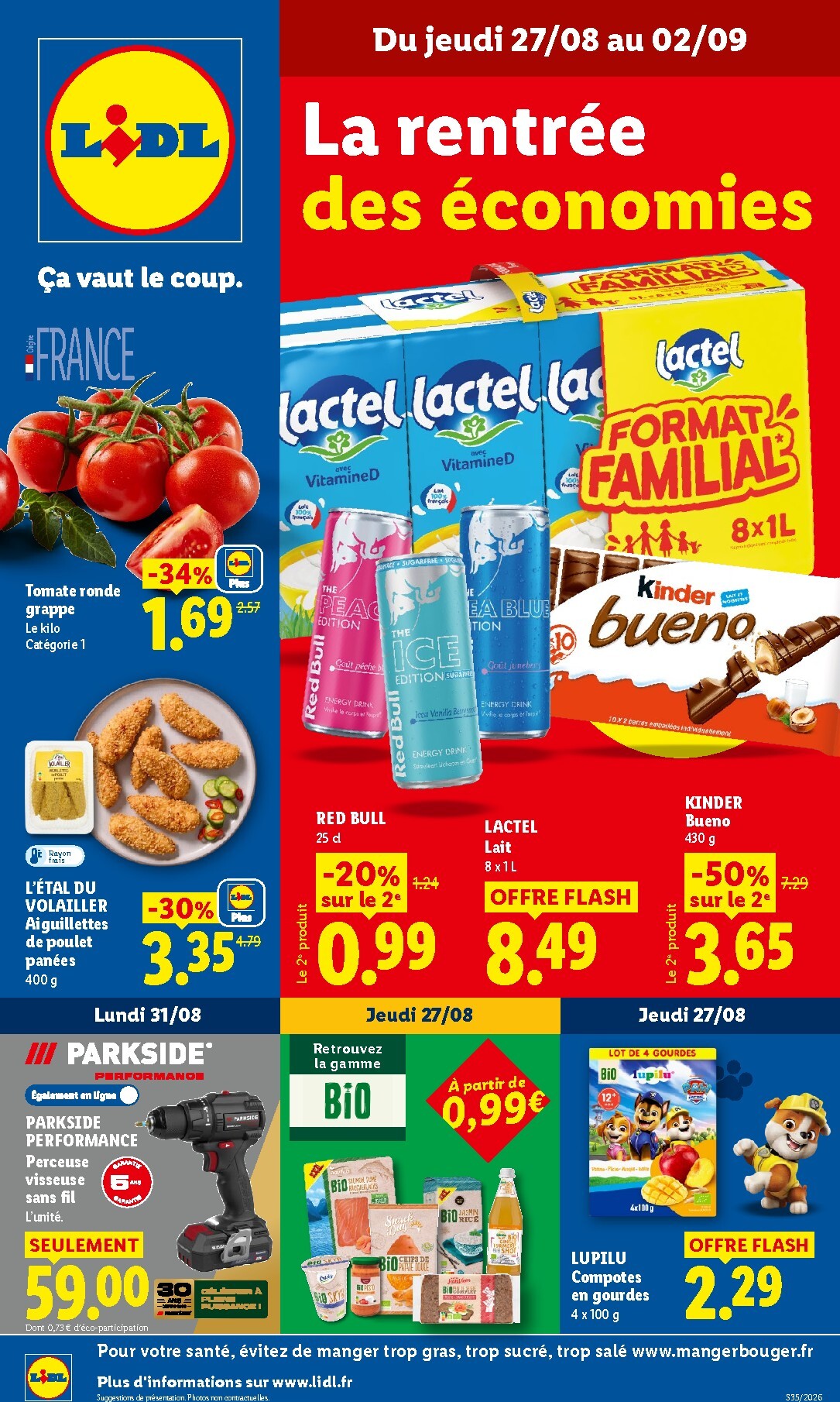 lidl - Flyer Lidl pour la semaine prochaine du de jeudi 27/08/2026 au du mercredi 02/09/2026