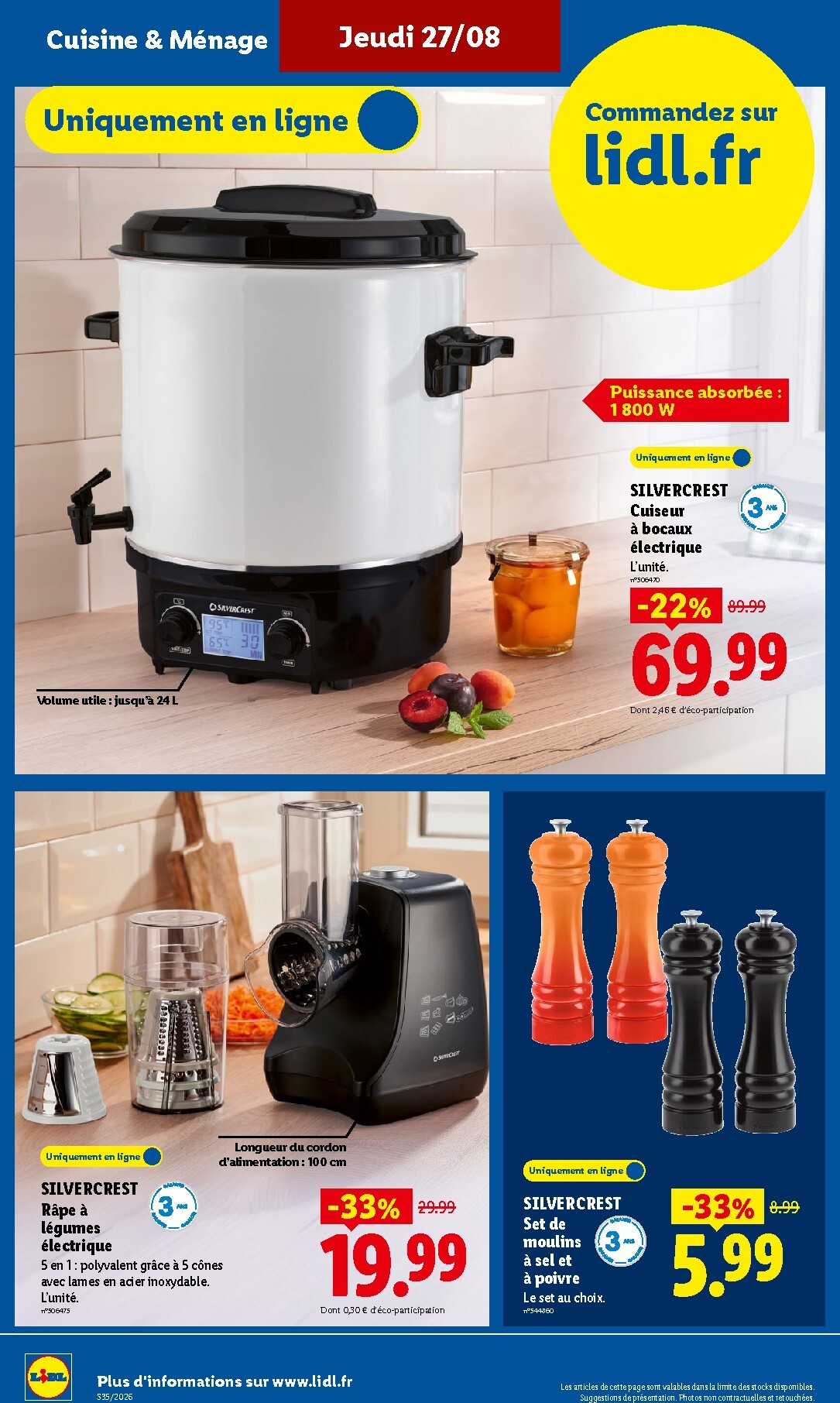 lidl - Current Lidl - Exclu Web leaflet valid from du lundi 24/08/2026 to de jeudi 27/08/2026 - page: 8